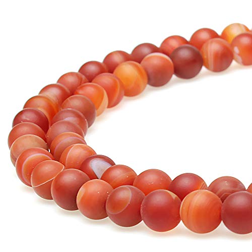 Matte Red Striped Agate