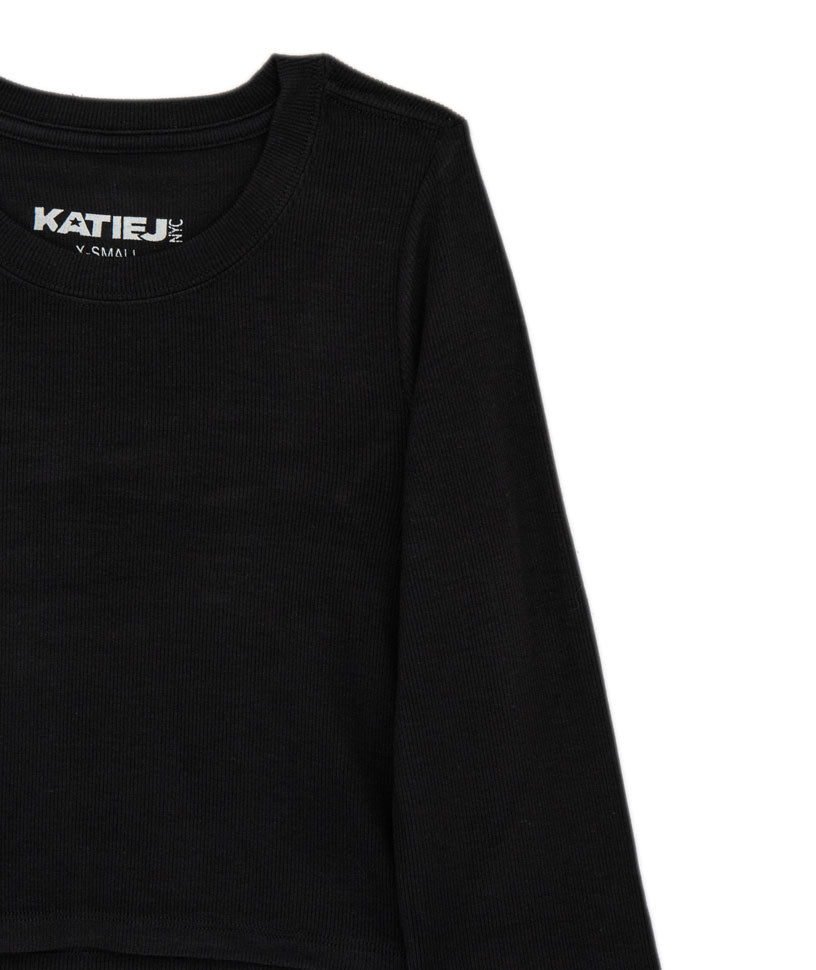 Katie J NYC Juniors Livi Long Sleeve Tee - Soft Cotton Basic T-Shirt for Women & Teens | Casual Everyday Wear, Layering, School Outfits
