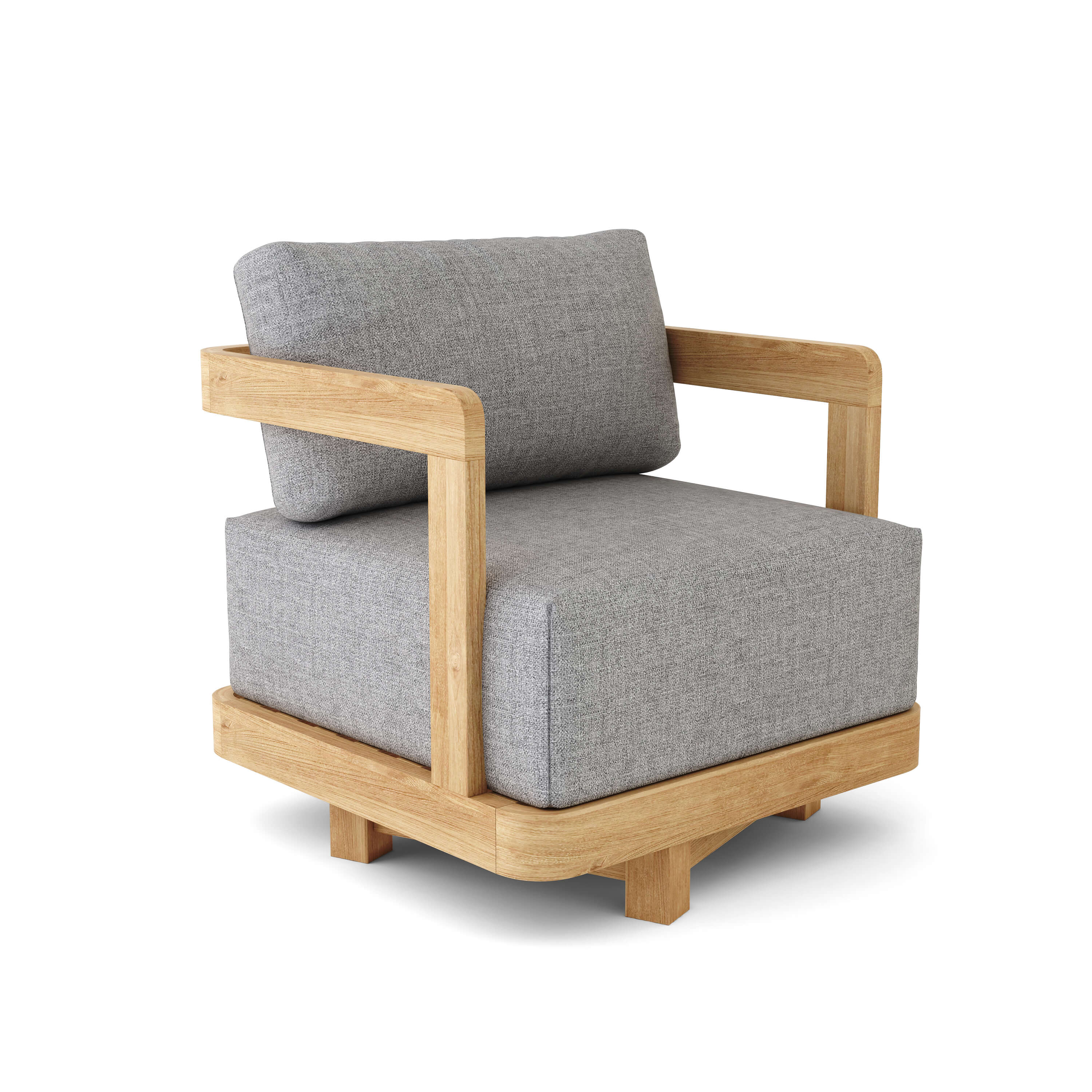 Granada Swivel Armchair - Modern Accent Chair for Living Room, Bedroom, or Office - Comfortable 360-Degree Rotating Lounge Chair with Upholstered Seat and Sturdy Metal Base