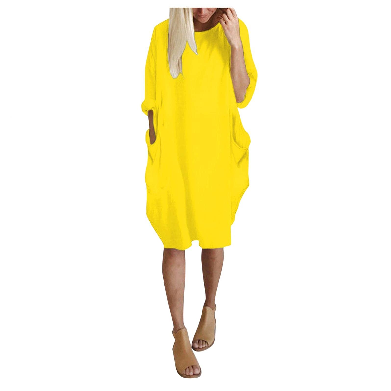 **Elegant Plus Size Women's Cocktail Party Dresses - Crew Neck Summer Sundress for Beach, Evening & Special Occasions**