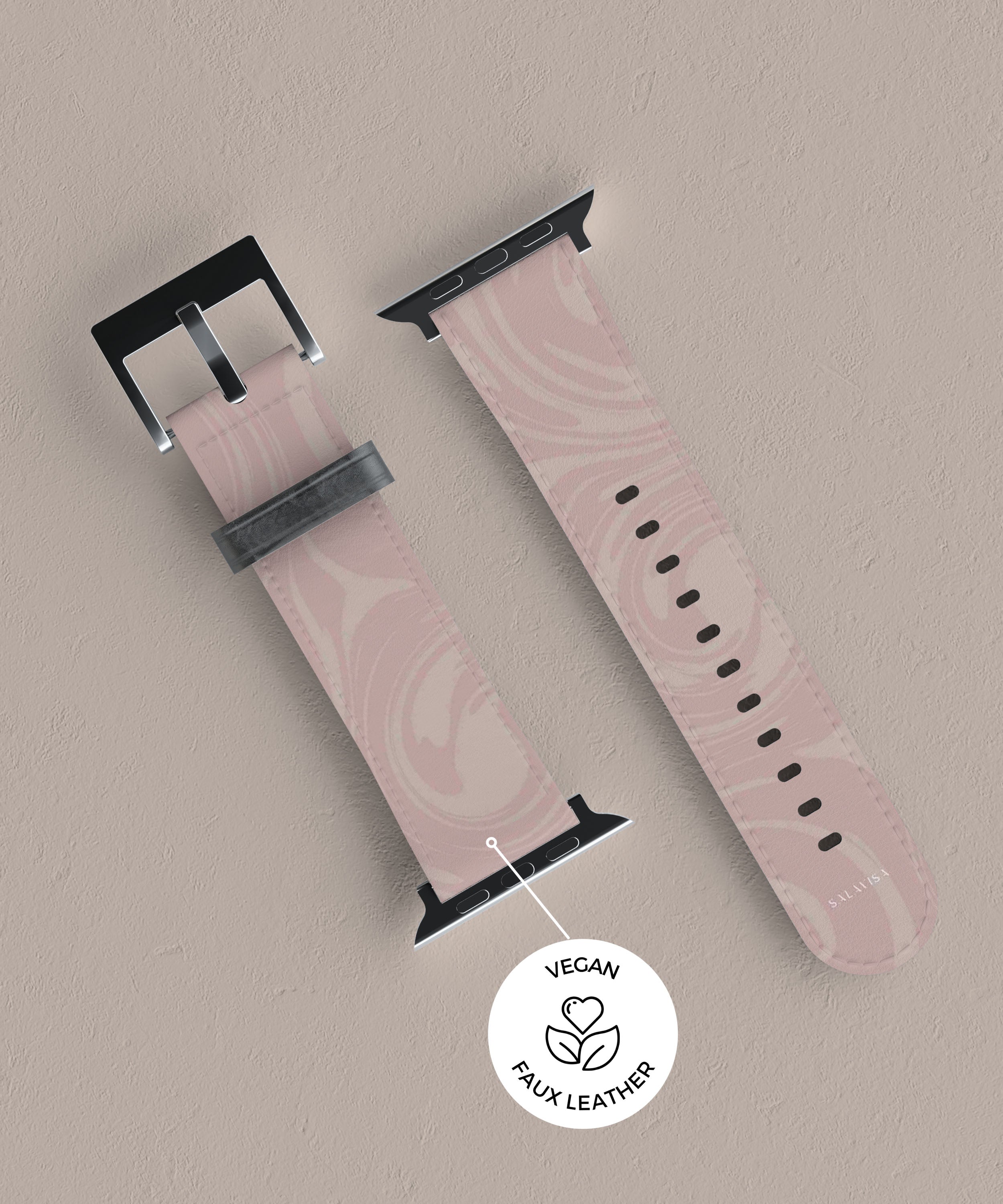 Pink Swirl Apple Watch Band - Soft Silicone Replacement Strap for Apple Watch Series 9/8/7/6/SE - Stylish & Comfortable Wristband for Women & Men - Perfect for Workouts, Running, Gym & Everyday Wear