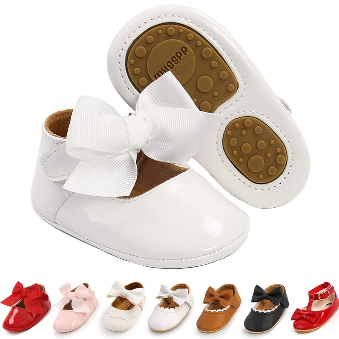 Baby Girl Soft Sole Mary Jane Shoes - Infant Toddler Walking Flat Shoes for Prewalkers & Weddings | Comfortable Crib Shoes for First Steps & Special Occasions