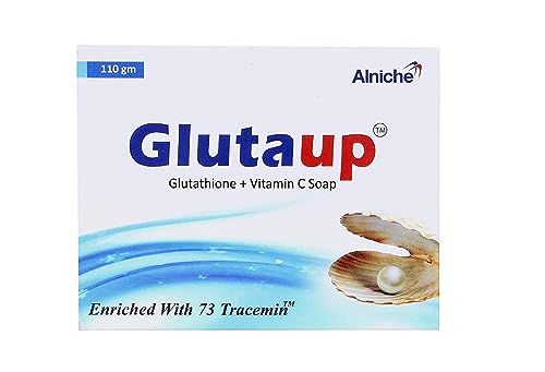 Glutaup Glutathione & Vitamin C Soap - 110g for Brightening, Whitening & Even Skin Tone - Suitable for All Skin Types - Perfect for Daily Skincare & Acne Treatment