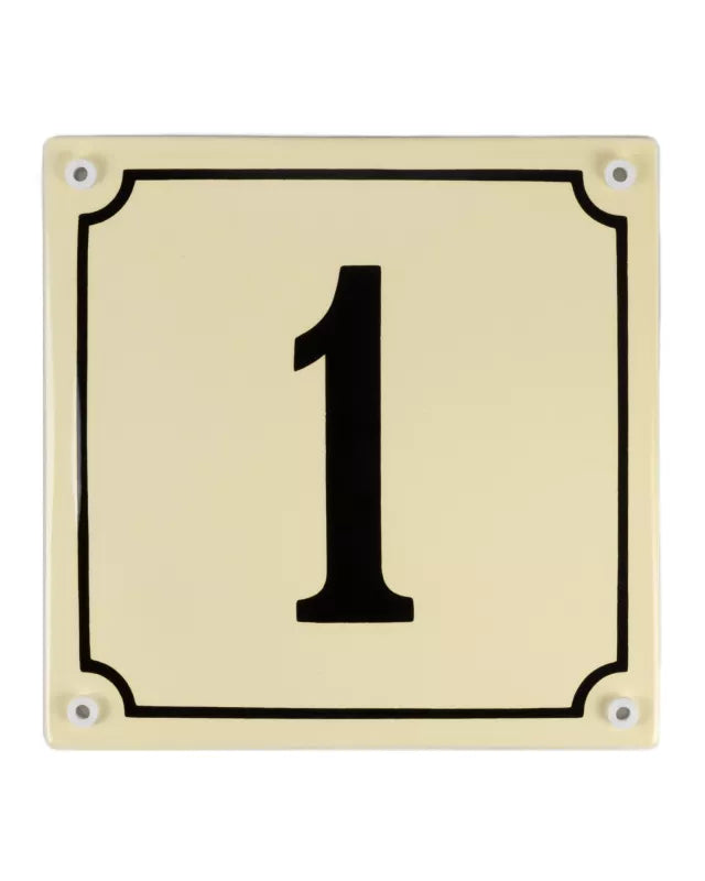 Custom Enamel House Number Sign - 16 x 16 cm - Durable Outdoor Address Plaque for Home, Garden & Mailbox Decoration