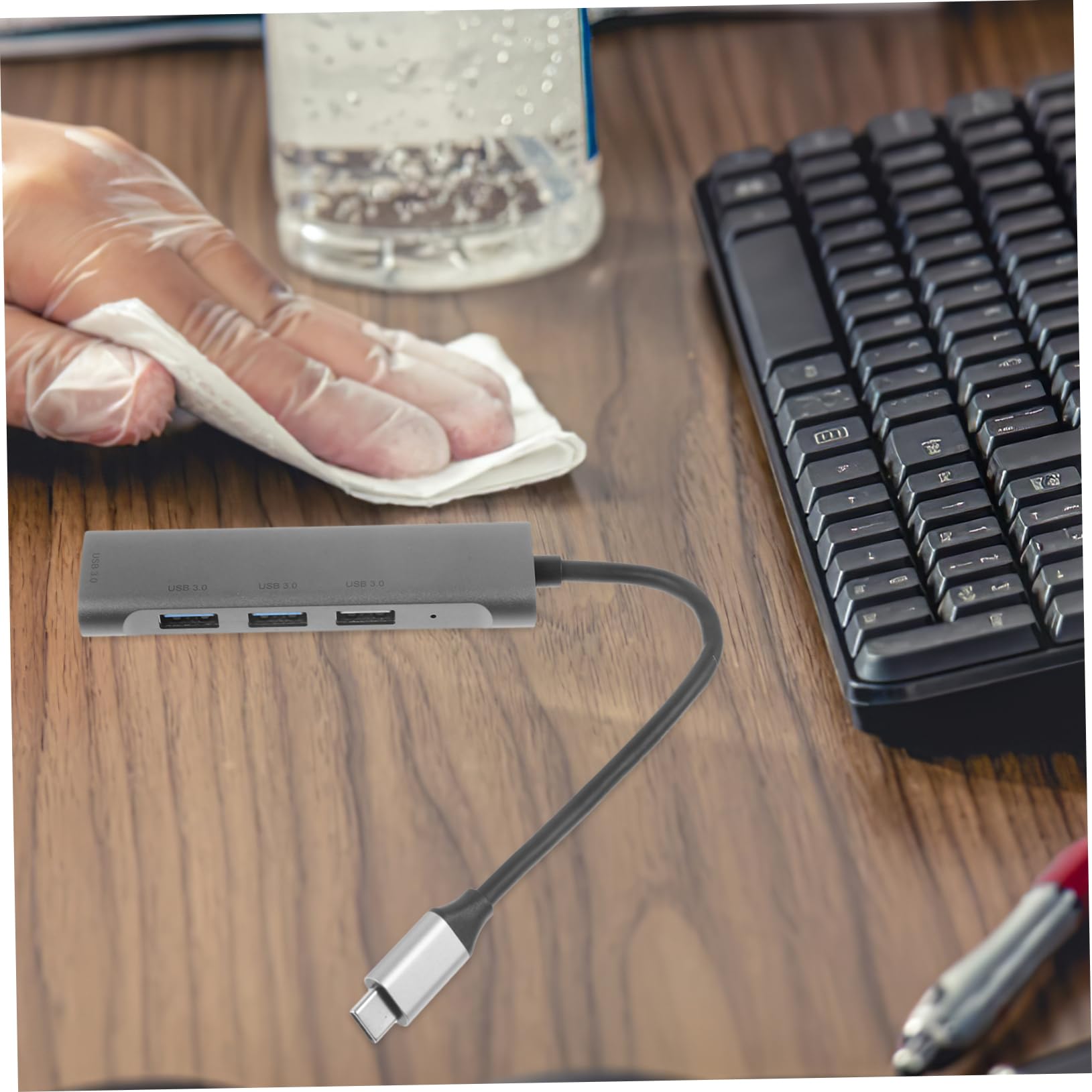 4-Port USB-C Hub for Fast Charging & Data Transfer - Aluminum Alloy Design for Laptop & PC