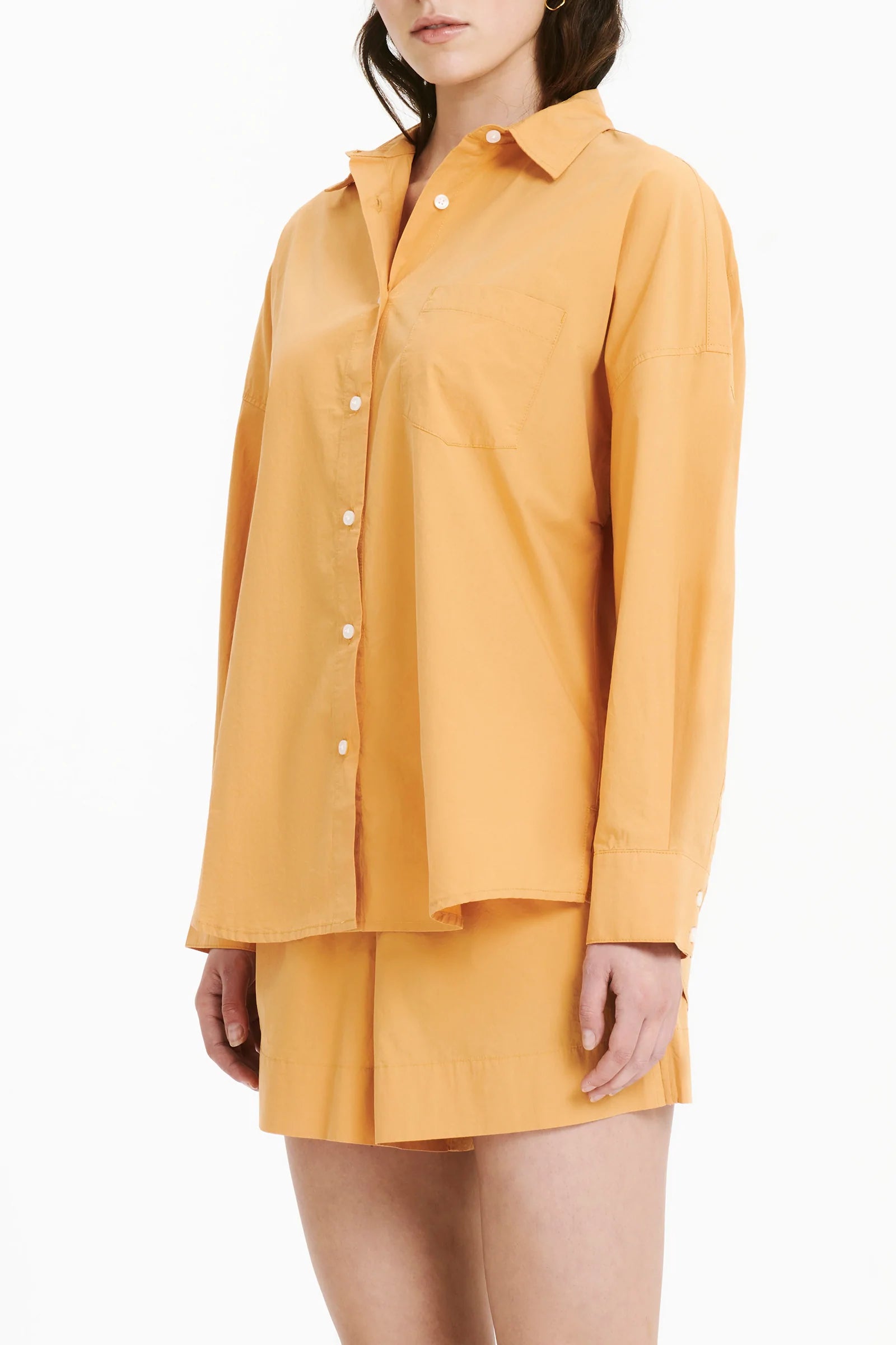 Cruz Poplin Shirt for Men - Classic Mandarin Collar Button Down Shirt - Perfect for Business Casual, Office Wear & Summer Outfits