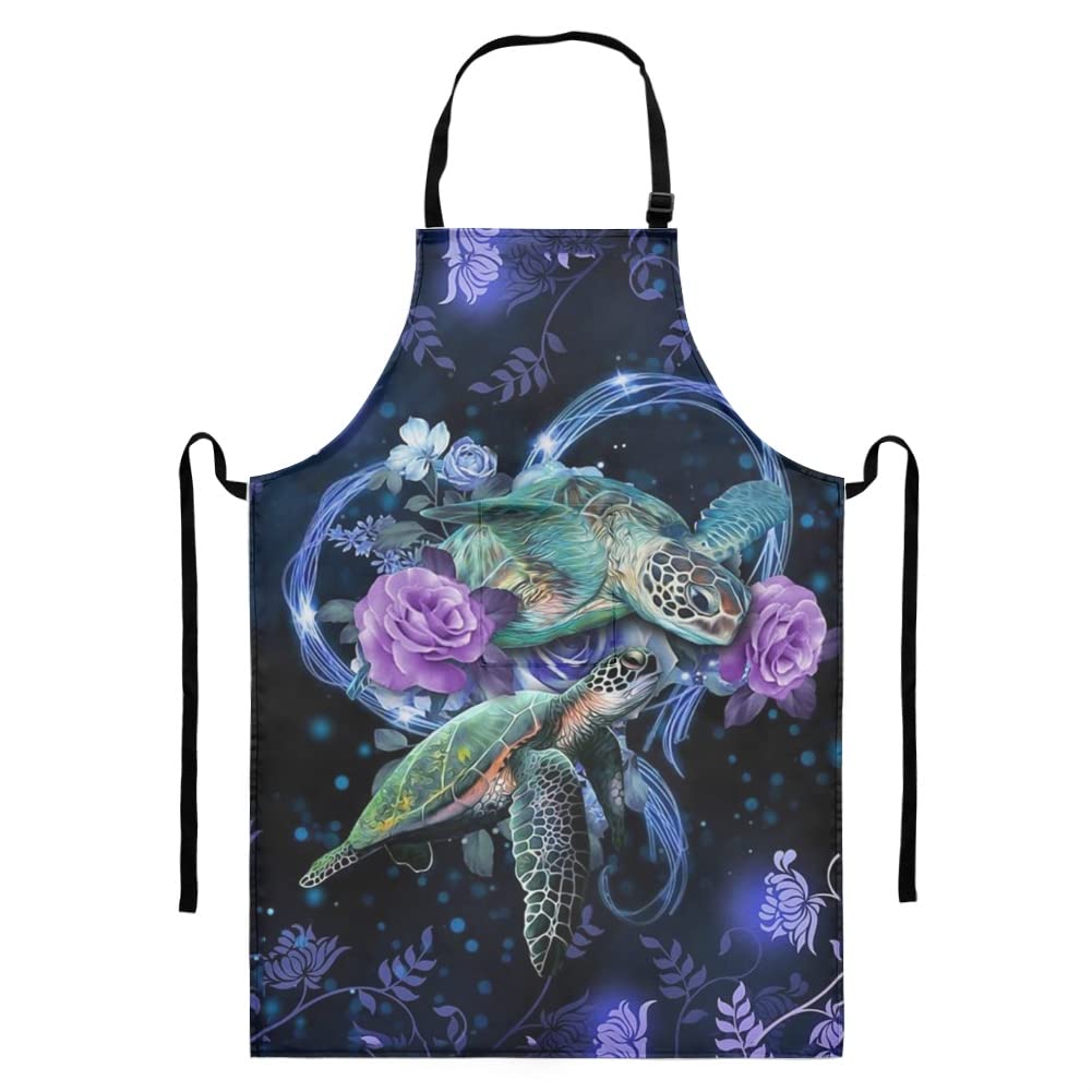 DISNIMO Adjustable Chef Apron for Women - Oil Resistant Cooking Baking Garden Apron with Pockets - Perfect for Home Kitchen, BBQ, Grilling & Outdoor Activities