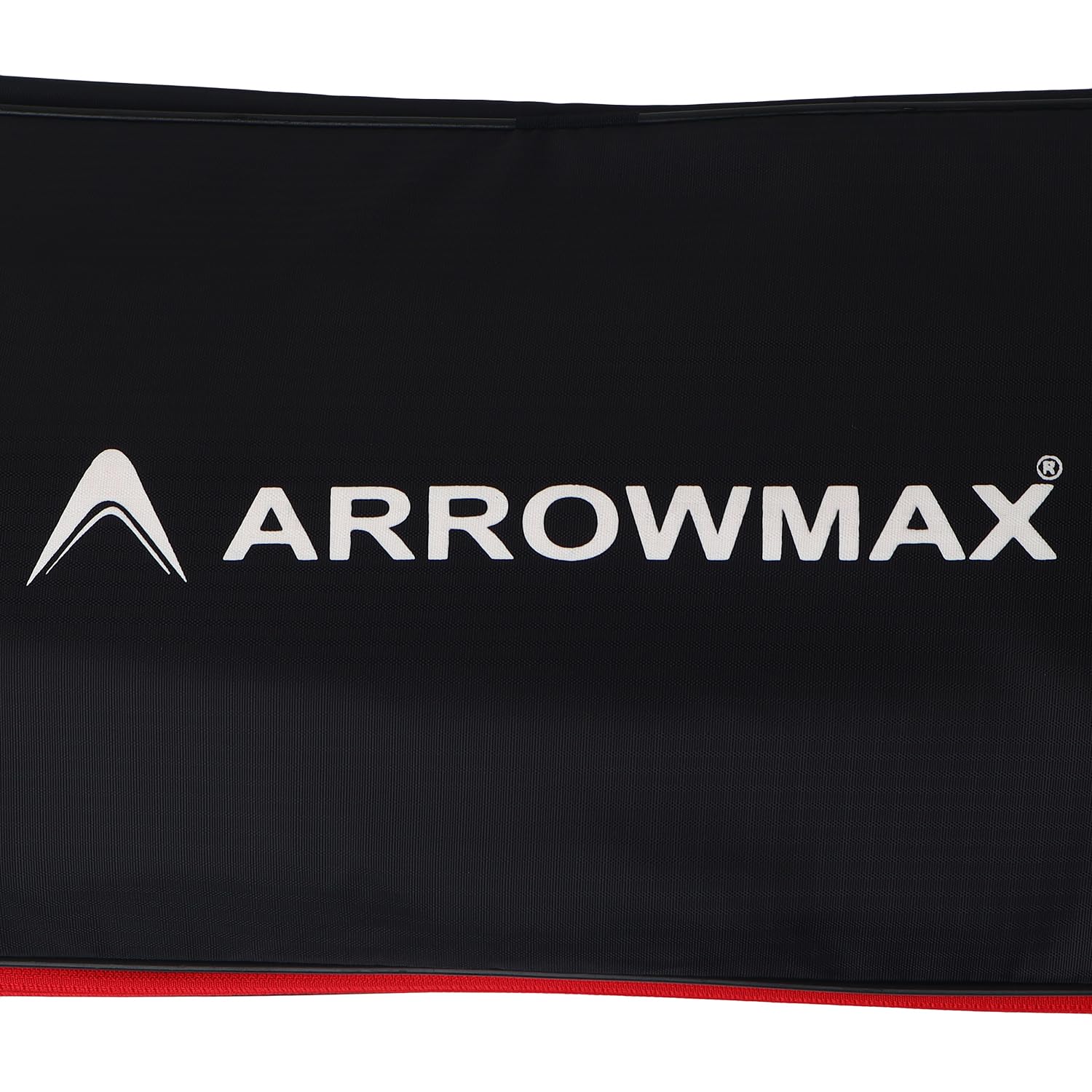 ArrowMax Premium Lightweight Stylish Badminton Kit Bag - Single Zip Shuttlecock Sports Bag for Men & Women | Waterproof & Dustproof Equipment Bag (Black/Red) | Perfect for Training, Matches & Travel