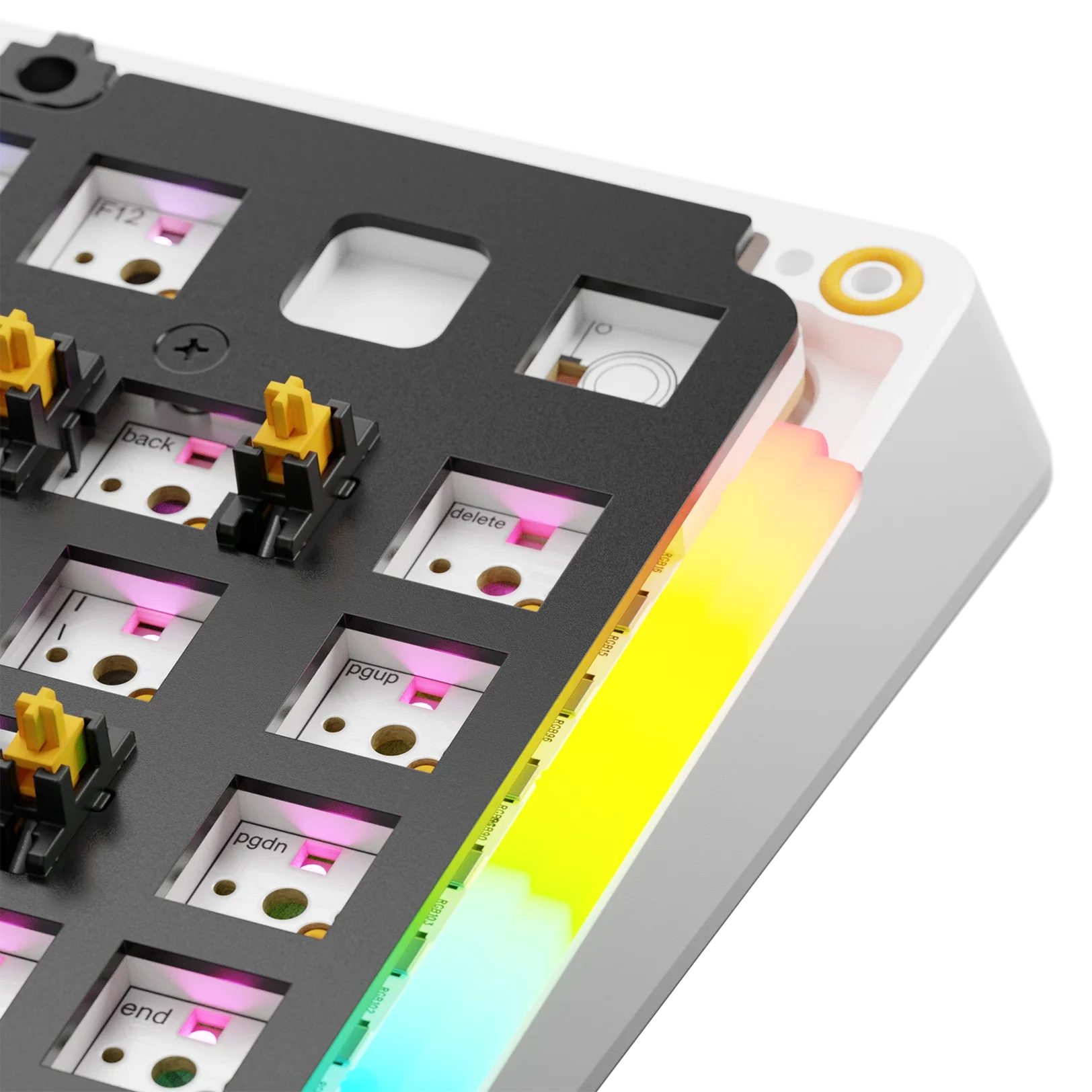 GMMK 3 75% Mechanical Keyboard Bottom Case - Matte White Metal Base Plate | Perfect for Gaming, Typing & Office Work