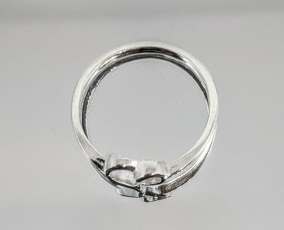 14K Gold or Sterling Silver Freeform Heart Ring - Size 7 DIY Jewelry Making, Fashion Statement Ring for Women (168 019/148 019) - Perfect for Valentine's Gift, Anniversary Present or Everyday Wear