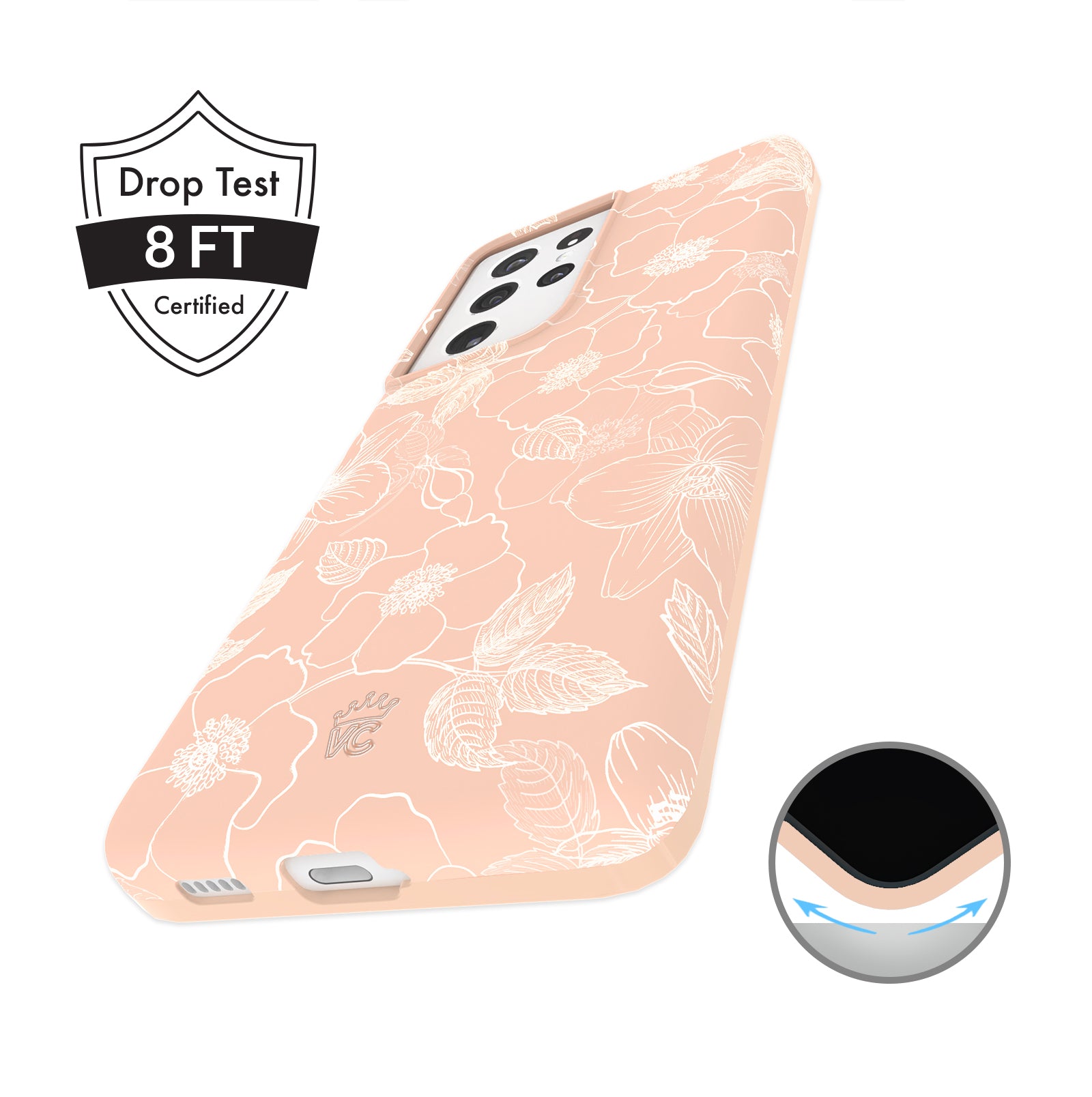 Floral Peach Blossom Samsung Phone Case - Elegant Protective Cover for Galaxy S21/S20/Note 20 - Perfect for Spring Fashion & Everyday Use
