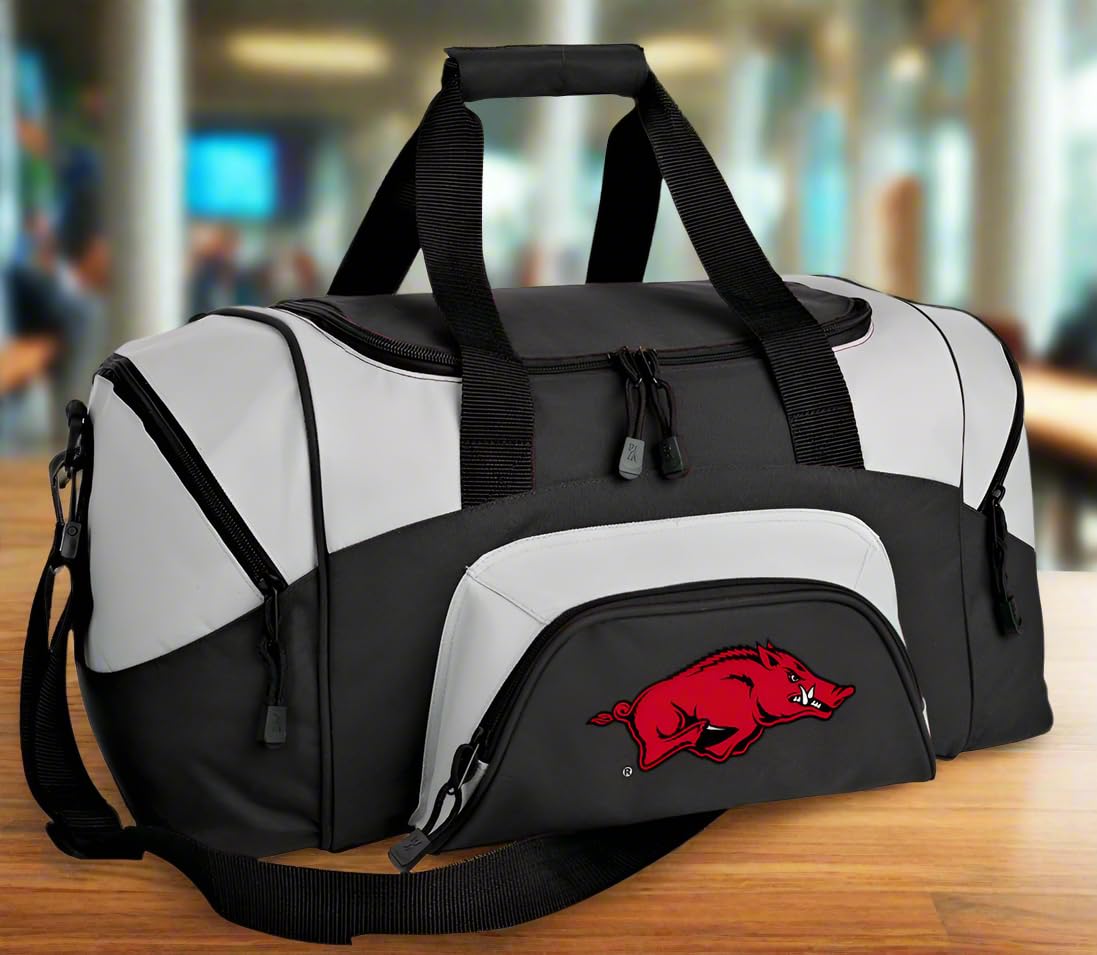 Arkansas Razorbacks Duffle Bag - Small Gym Bag for Men & Women, University of Arkansas Team Logo Travel Duffel, Perfect for Workouts, Sports, Weekend Trips & College Fan Gear