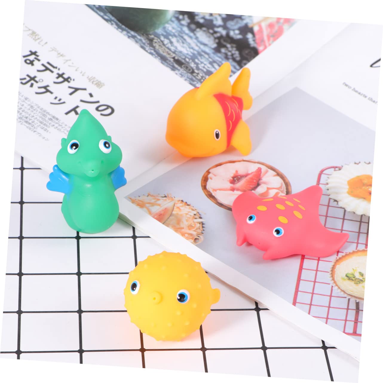 KICHOUSE 16 Pcs Bath Toys Set - Squeaky Rubber Duck & Animal Bath Time Toys for Toddlers | Fun Bathtub Playtime for Babies & Kids