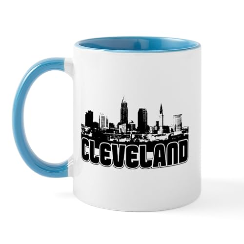 White/Blue Inside - Cleveland Skyline Mug