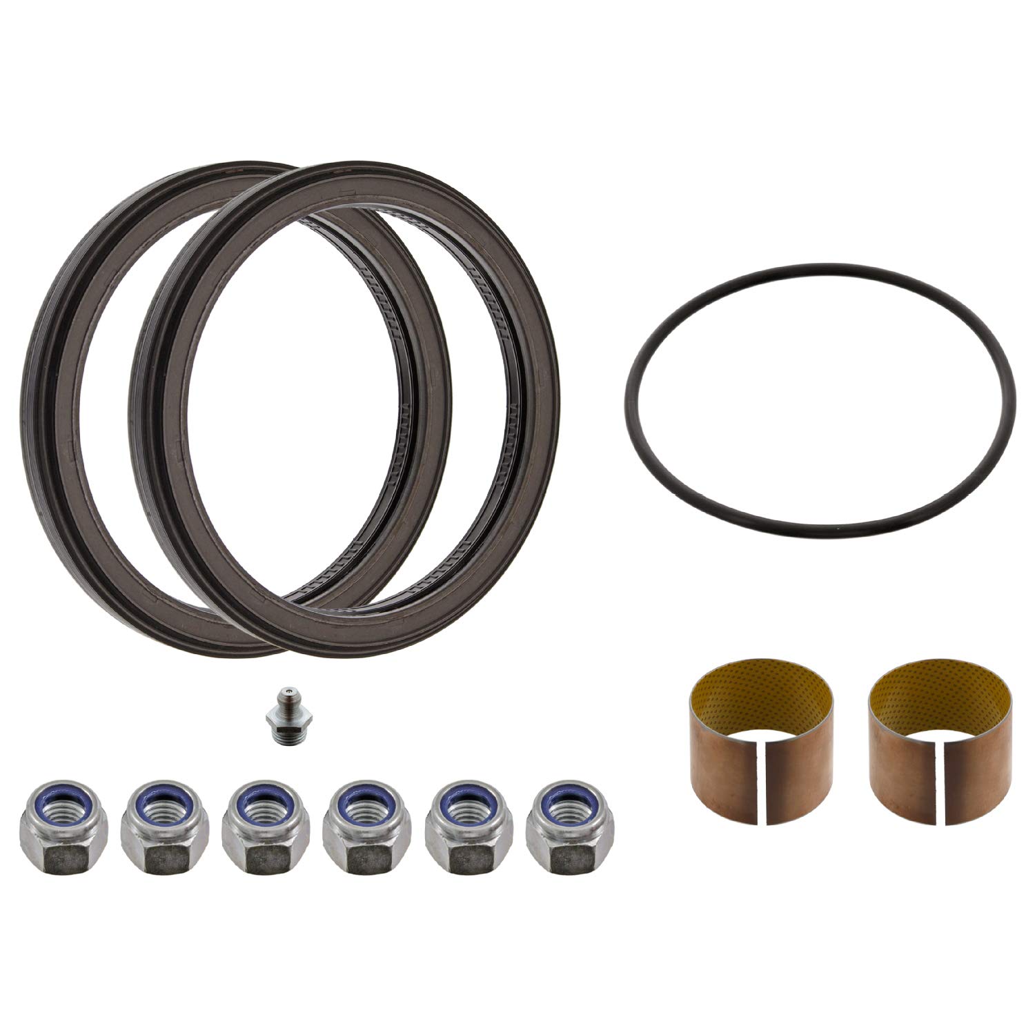febi bilstein 45621 Replacement Kit Leaf Spring Bushings (Rear Axle Both Sides) - Pack of 1 - Perfect for Truck & SUV Suspension Repair & Maintenance