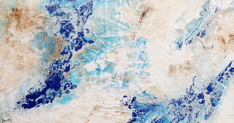 Abstract Blue Wall Art Canvas Print - Modern Home Decor for Living Room, Bedroom & Office - Inspirational Artwork for Stylish Interiors