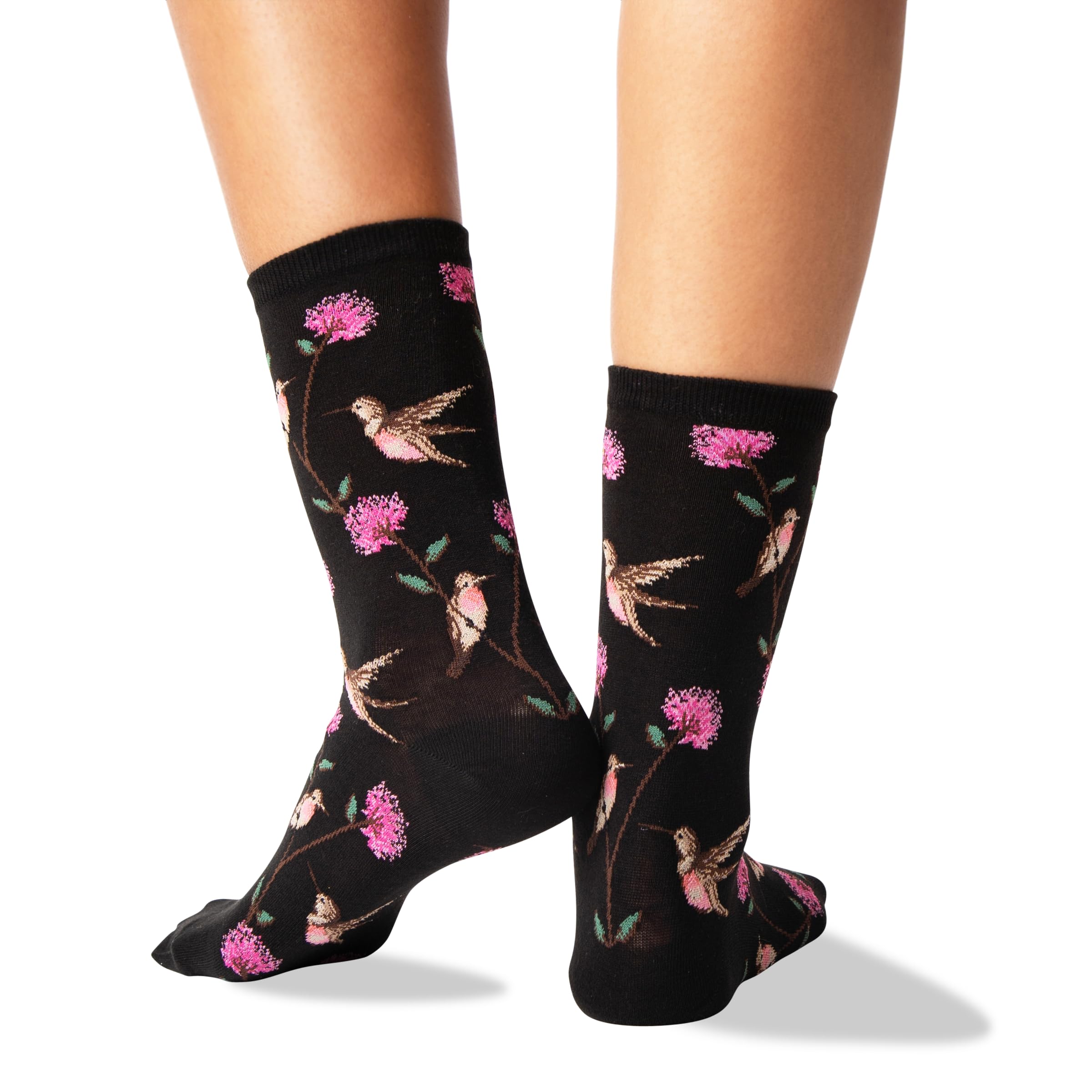 Hot Sox Women's Fun Nature & Outdoors Crew Socks - Hiking, Camping & Outdoor Adventure Socks for Women - Comfortable & Durable Hiking Socks for Active Lifestyle