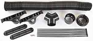 JEGS Auxiliary Heater & Duct Kit - 260 CFM High Airflow, 28,000 BTU Heating Power with Dual Front Vents | 3-Speed Adjustable Fan, 12-Volt DC Power | Complete Set Includes Heater Assembly, Defroster Kit & Louver/Vent Kit | Perfect for Trucks, RVs & Off-Road Vehicles in Cold Weather