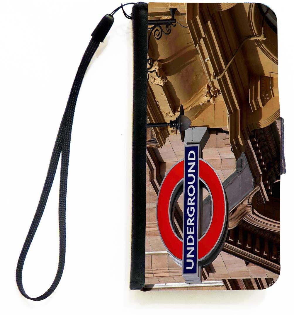 Magnetic Flip Wallet Case for Apple iPhone 5c - British Subway Design, RFID Blocking, Card Holder (Perfect for Commuting, Travel & Daily Use)