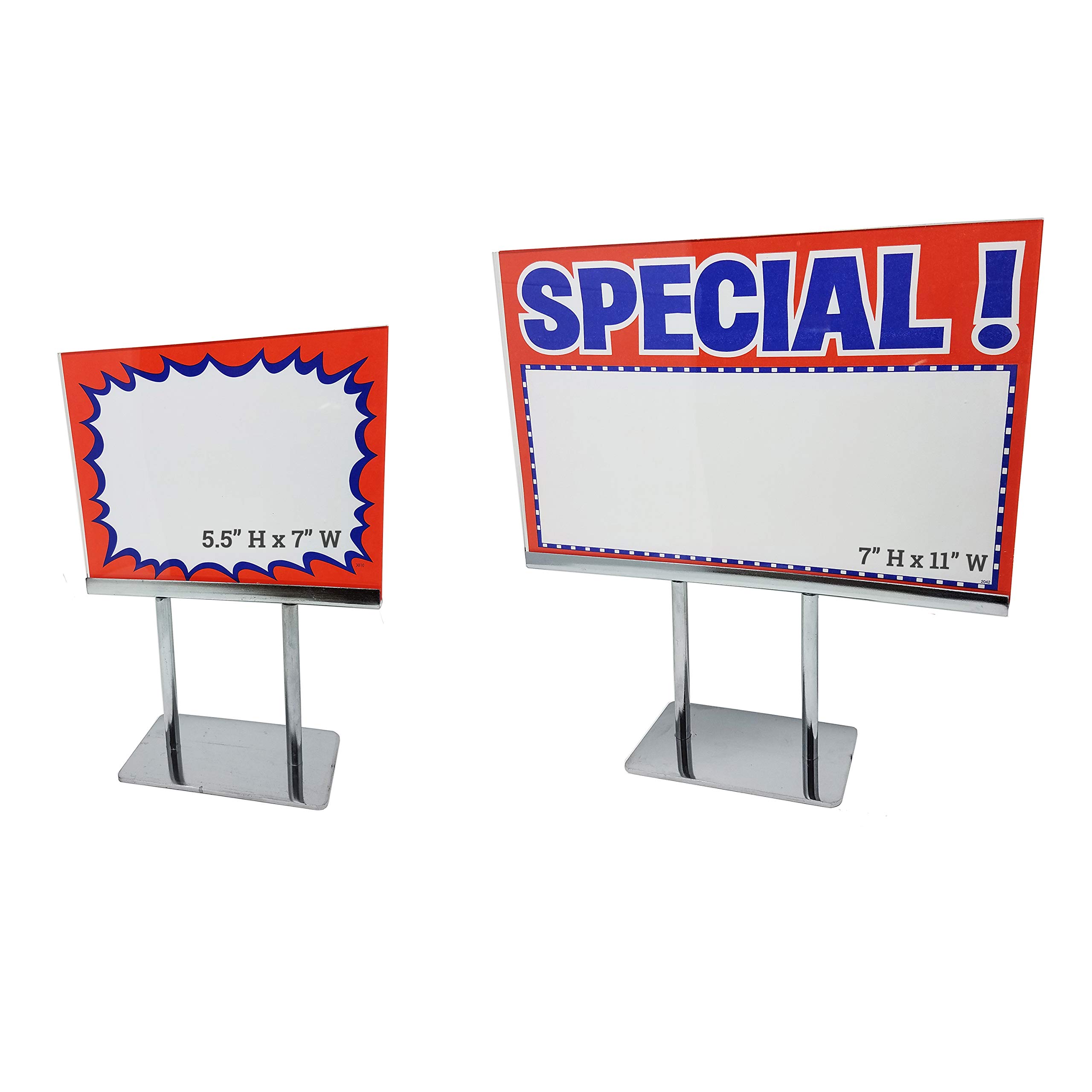 10 Pack Heavy Duty Acrylic Countertop Sign Holders - 11.5