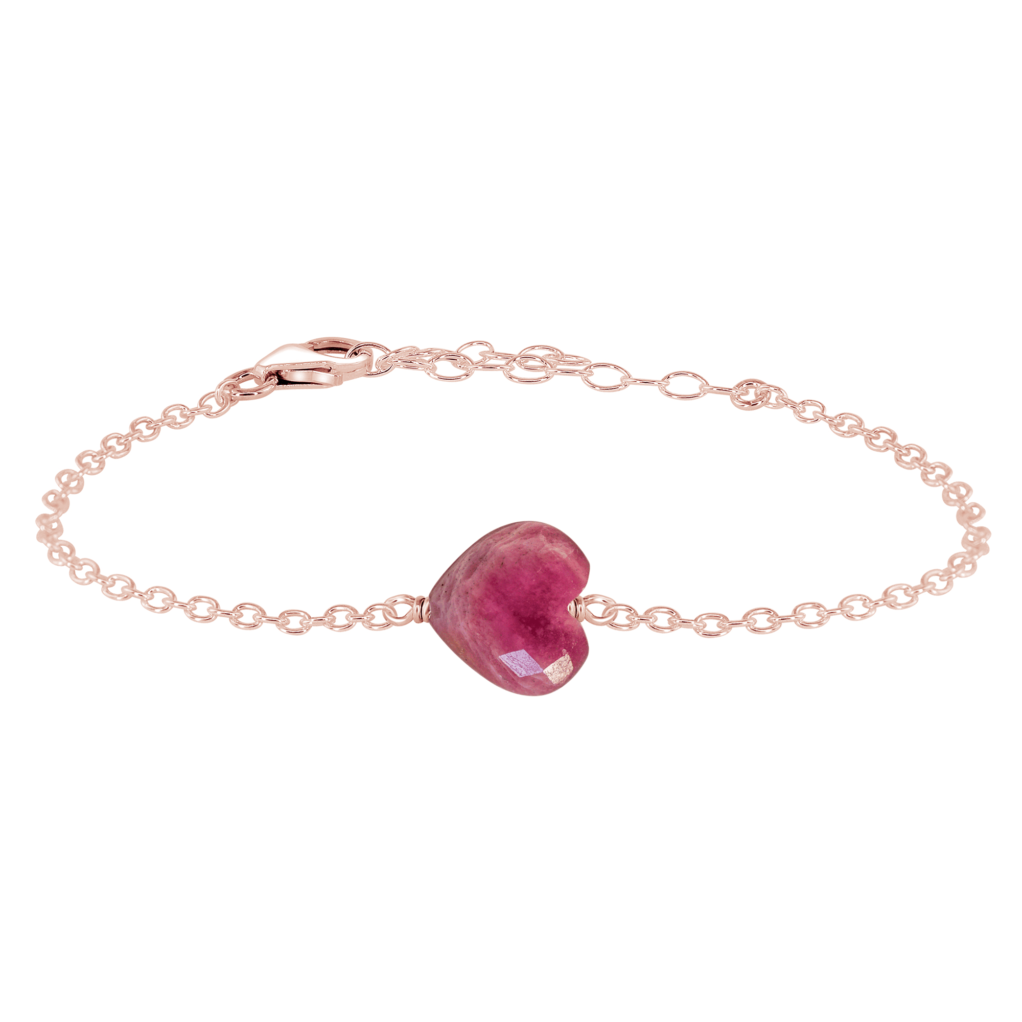 Ruby Crystal Heart Bracelet for Women - Elegant Adjustable Jewelry Gift for Valentine's Day, Anniversary & Special Occasions