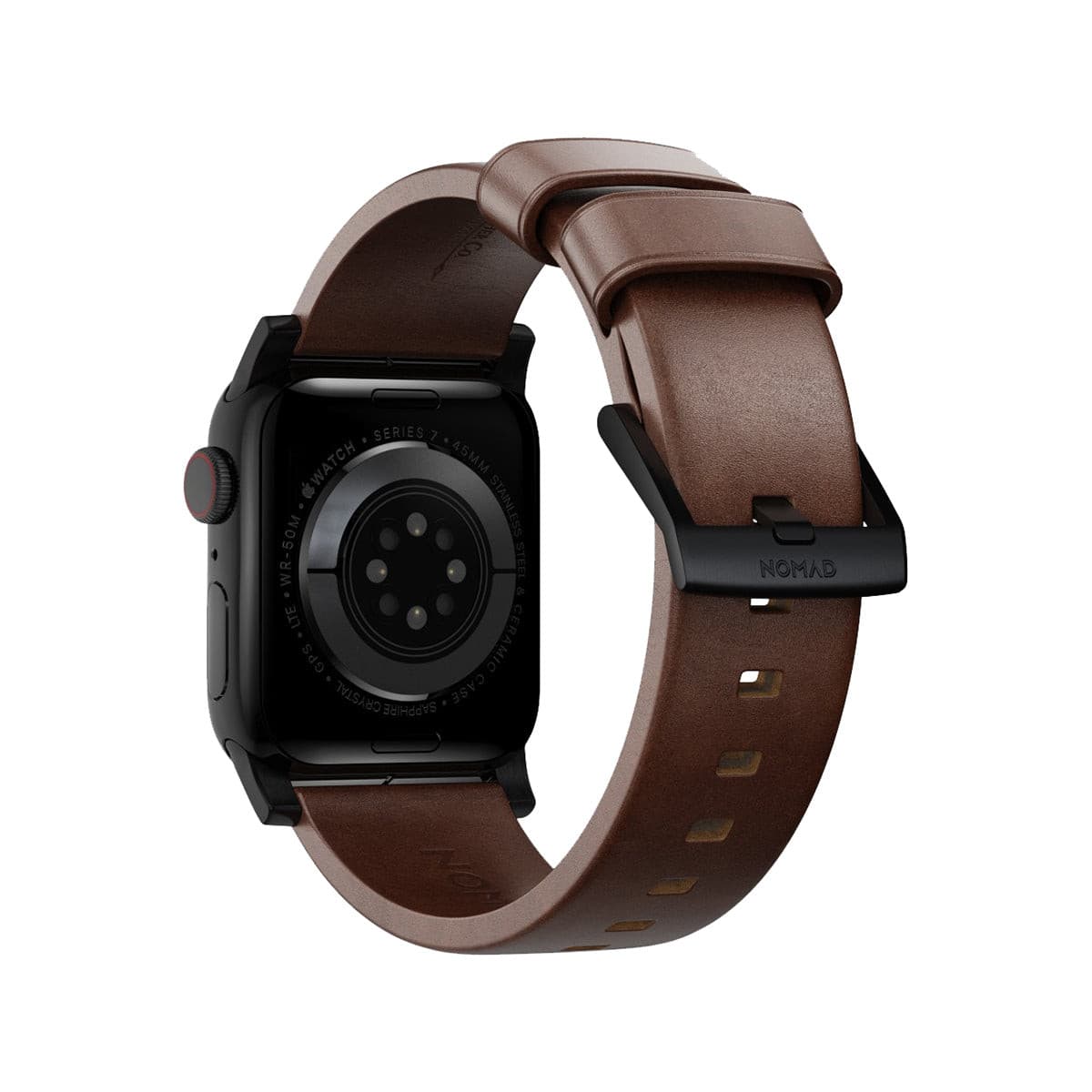 Premium NOMAD Apple Watch Band 45mm / 49mm - Genuine Horween Leather Strap with Black Hardware | Durable & Stylish for Everyday Wear, Workouts & Outdoor Adventures