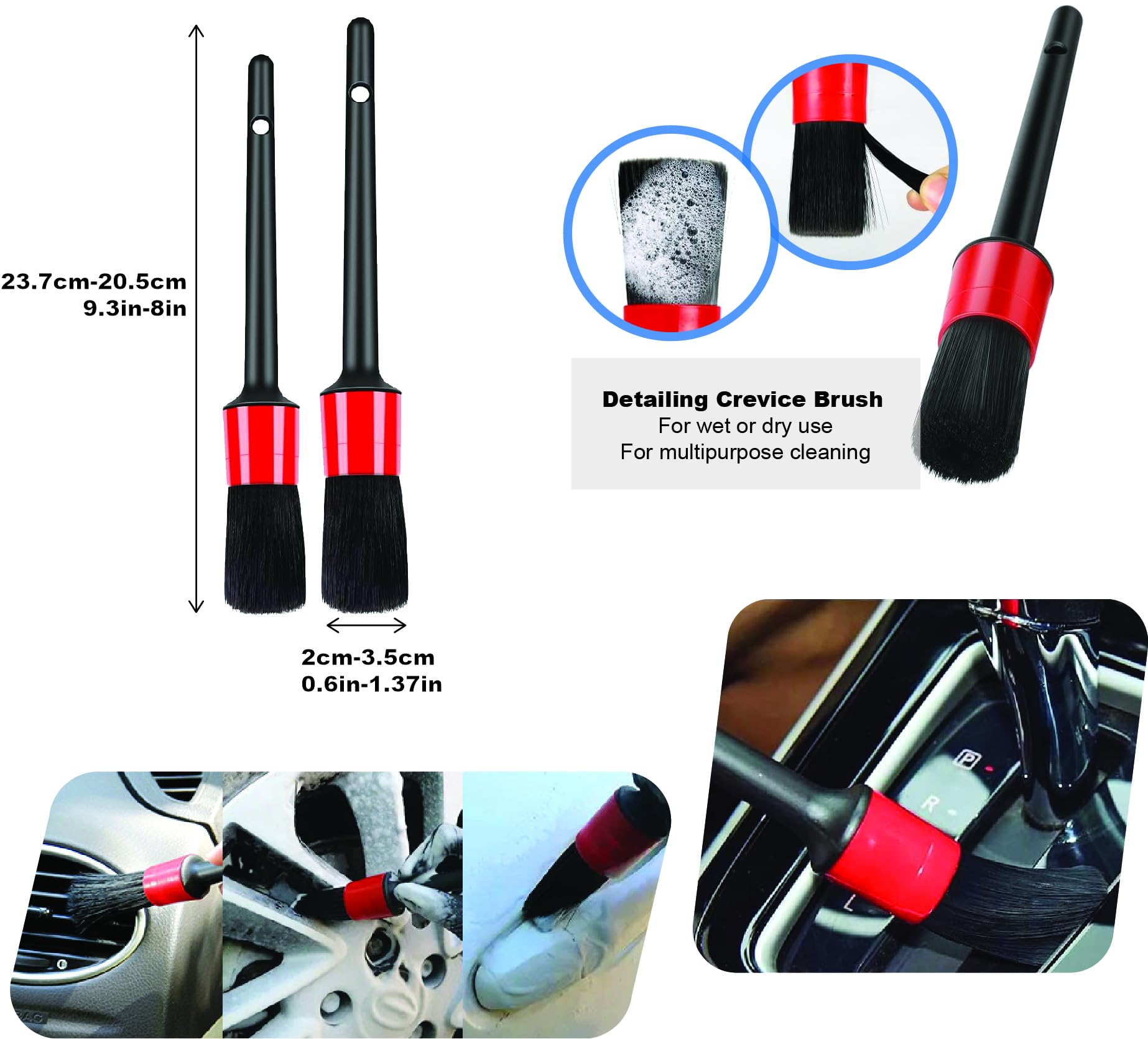 Professional Interior Car Cleaning Kit - Dashboard, Seats & Carpet Cleaner for Cars, Trucks, SUVs, RVs | Auto Detailing Supplies for Deep Cleaning & Maintenance | Perfect for Home, Office & Travel Use