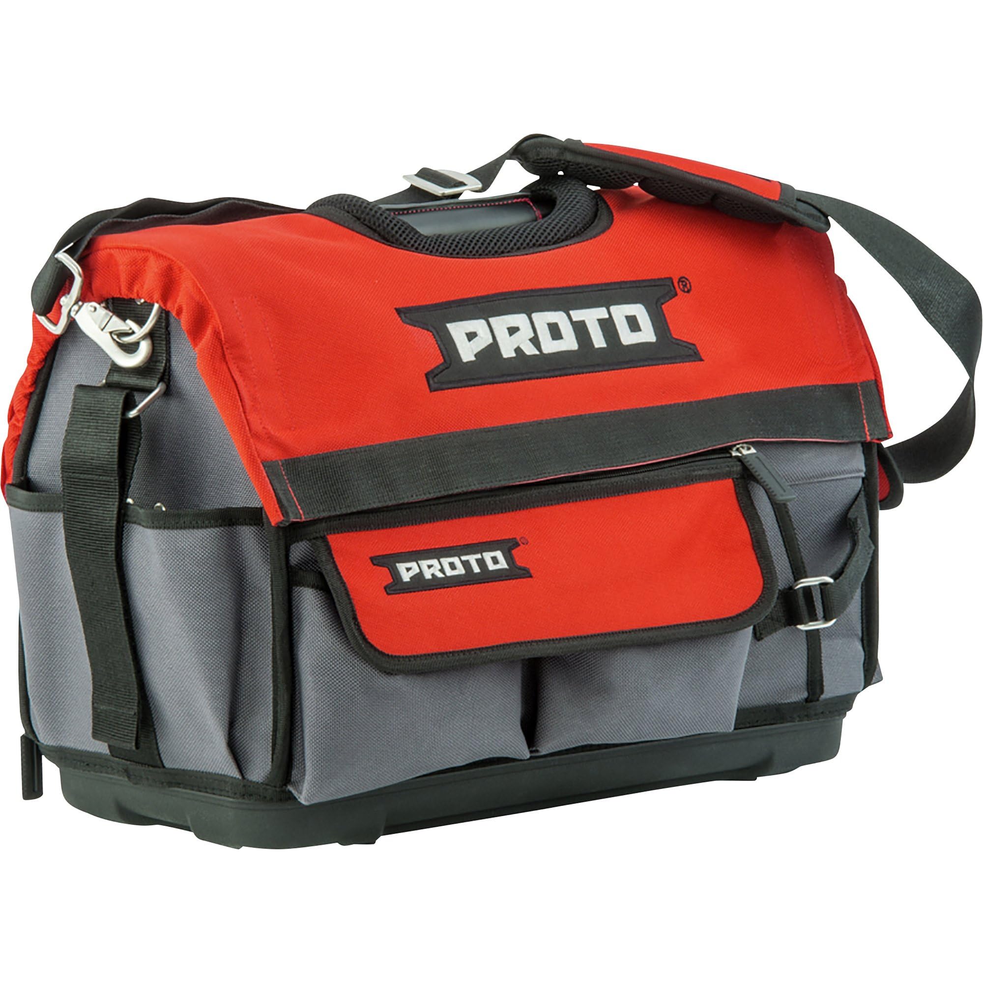 Stanley Proto J120TB Heavy Duty Open Tote Tool Bag with 10 Pockets - Perfect for Electricians, Plumbers & Construction Workers