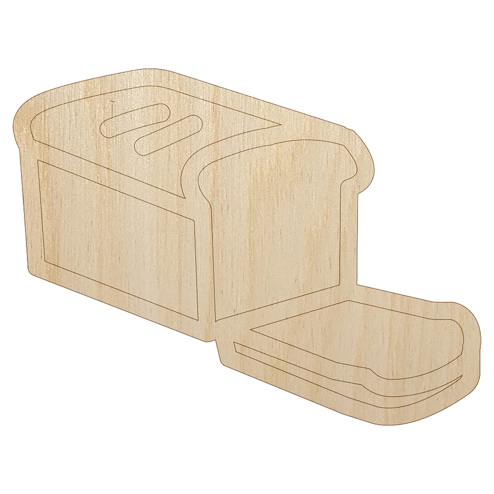 Unfinished Wood Bread Slice Cutout - 1/8 Inch Thick, 4.7 Inch DIY Craft Supply for Home Decor, Scrapbooking & Woodworking Projects - Perfect for Rustic Wedding Centerpieces, Kids Crafts and Wall Art