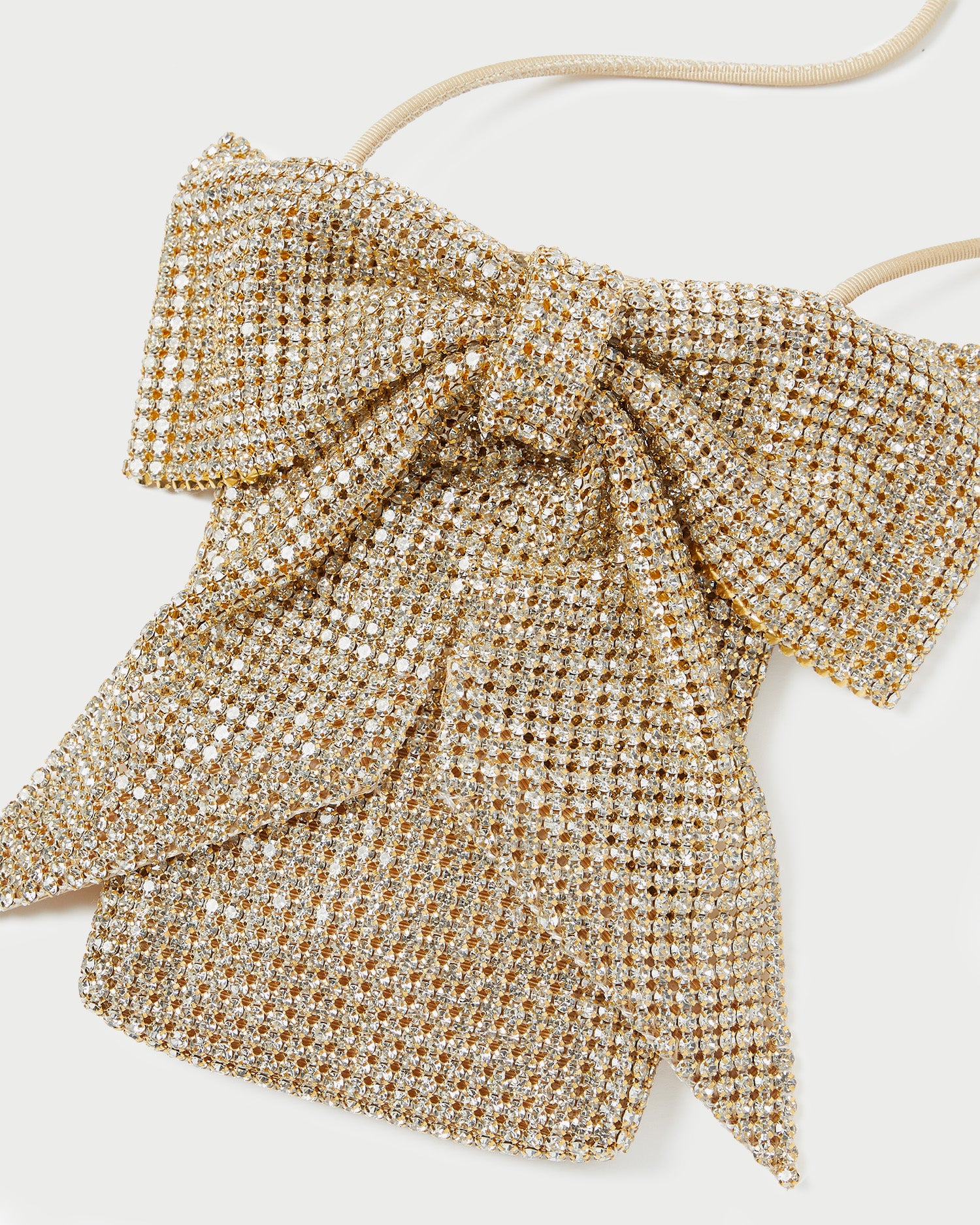 Violet Gold Diamanté Bow Crossbody Bag for Women - Elegant Evening Purse with Rhinestone Accents - Perfect for Parties, Weddings & Special Occasions