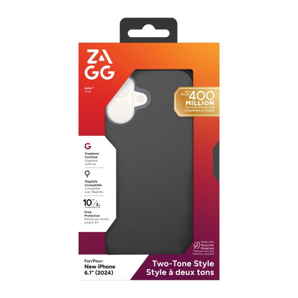 iPhone 16 Pro Max Zagg Soho Mag Snap Protective Case - Black | Slim Design with Magnetic Attachment | Perfect for Work, Travel & Everyday Use