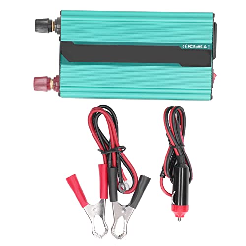 1000W Car Power Inverter DC 12V to AC 110V Converter with Dual USB Ports - Solar Compatible Auto Adapter for Laptop, Camera, Smartphone & Small Appliances - Perfect for Road Trips, Camping & Emergency Power Backup
