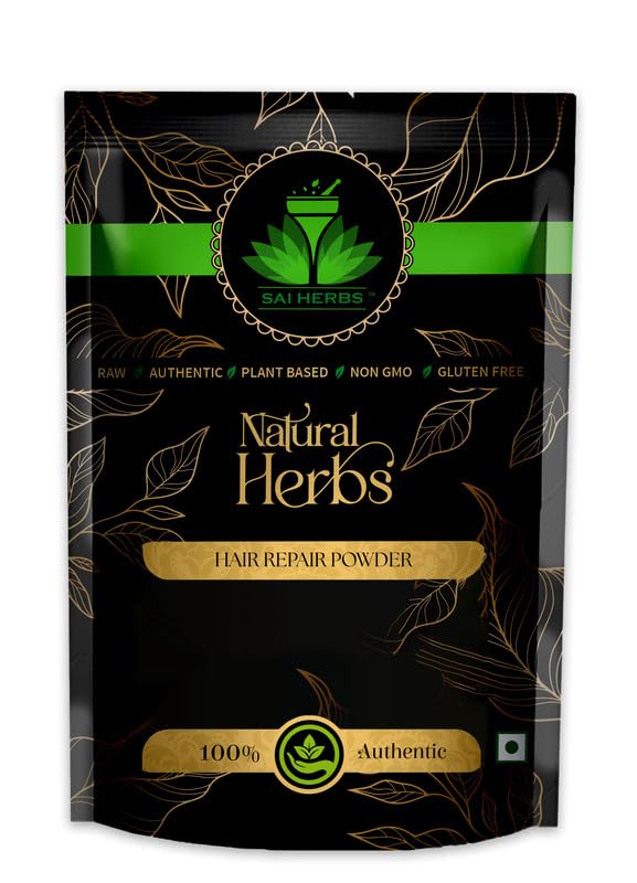 SAI HERBS Hair Repair Powder - 100% Pure & Natural Amla, Shikakai, Reetha (Soapnut) Powder Blend for Hair Growth & Scalp Care - 100g | Ayurvedic Treatment for Dry, Damaged Hair & Dandruff Relief | Perfect for DIY Hair Masks & Natural Shampoo