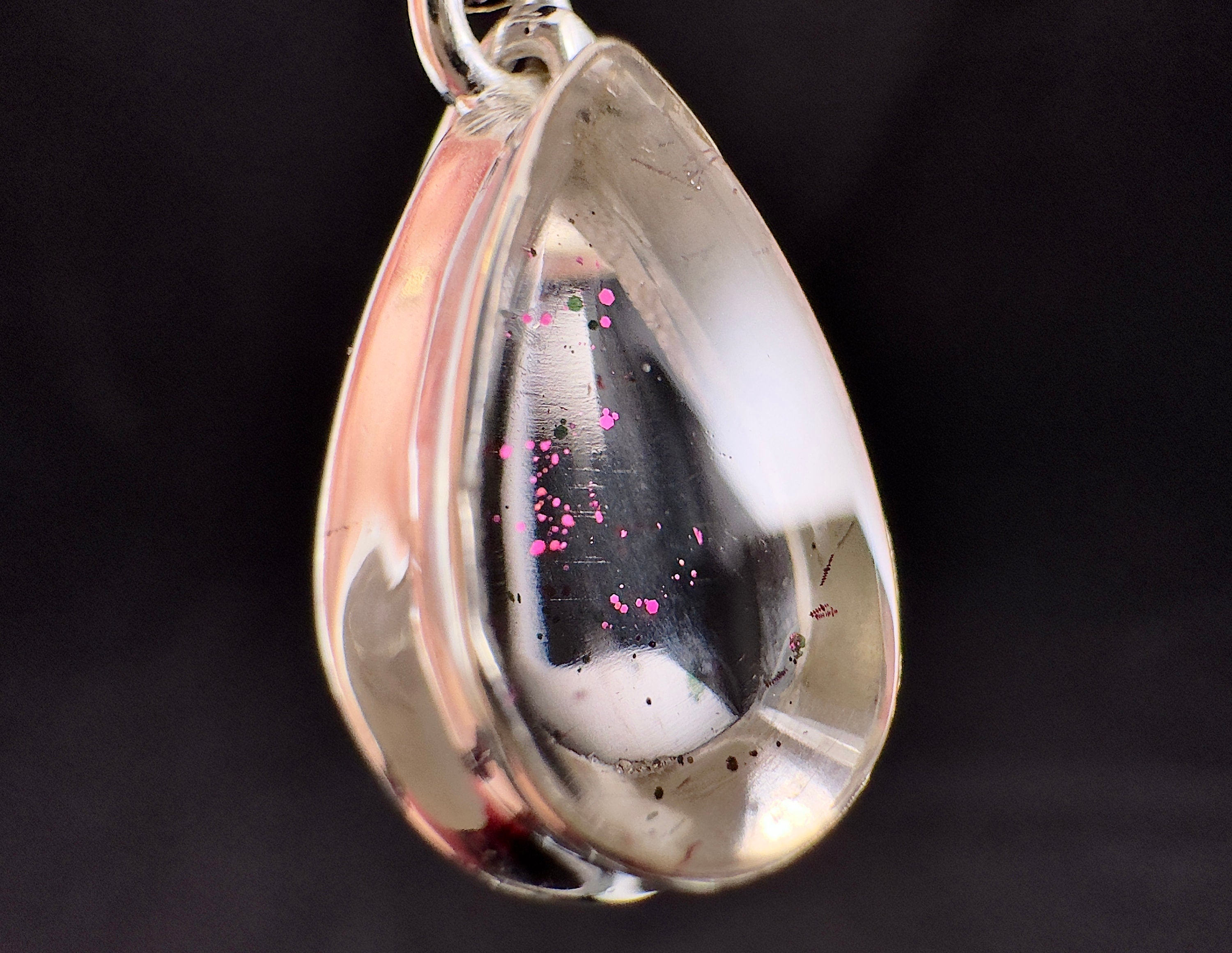 COVELLITE Pink Fire Quartz Crystal Pendant Necklace - Natural Healing Stone Jewelry for Women, Spiritual Energy & Chakra Balancing | Perfect for Meditation, Yoga & Gift Giving
