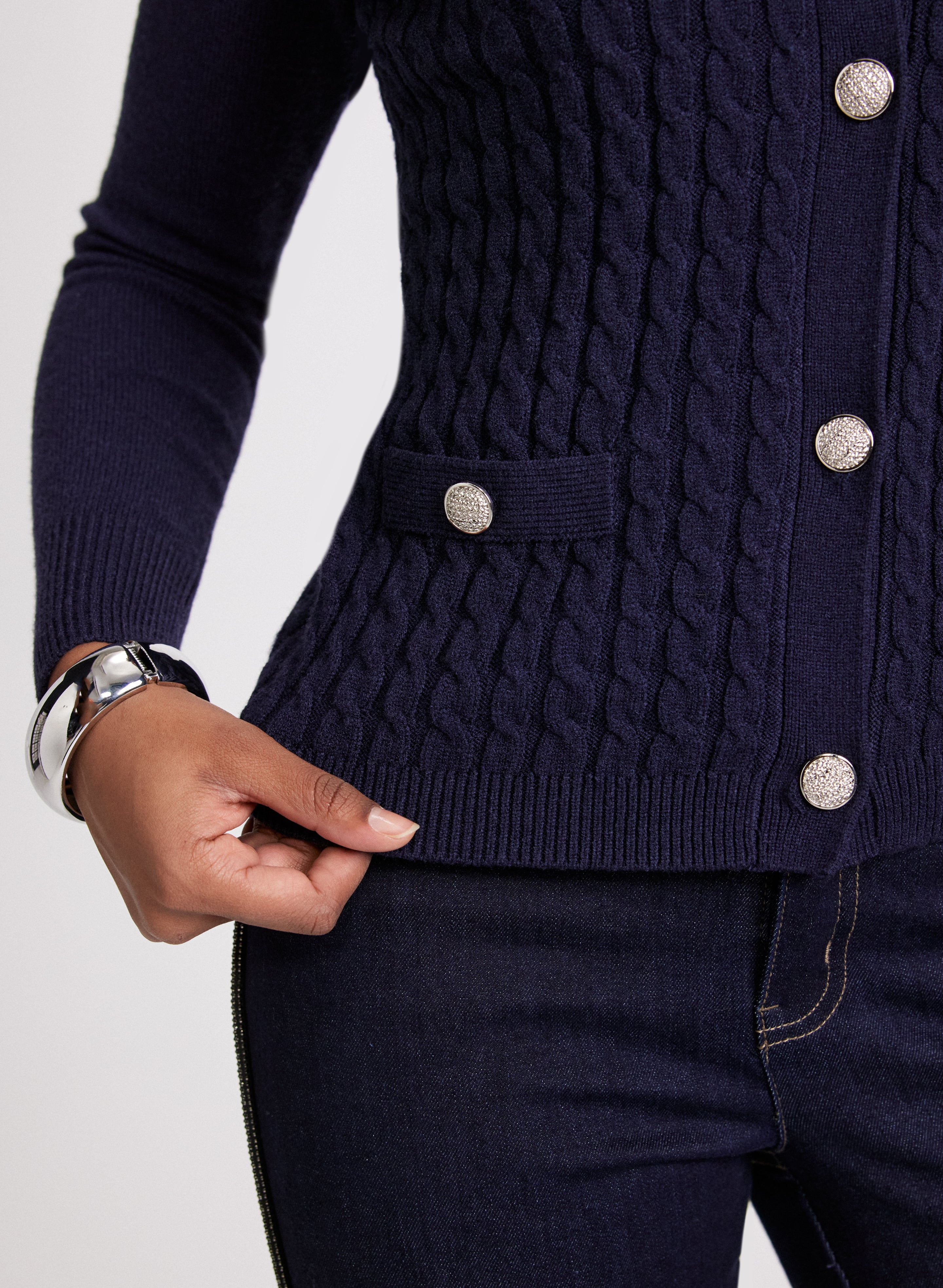 Cozy Cable Knit Button Cardigan for Women - Soft Chunky Knit Sweater for Fall & Winter - Perfect for Layering, Office Wear & Casual Outfits