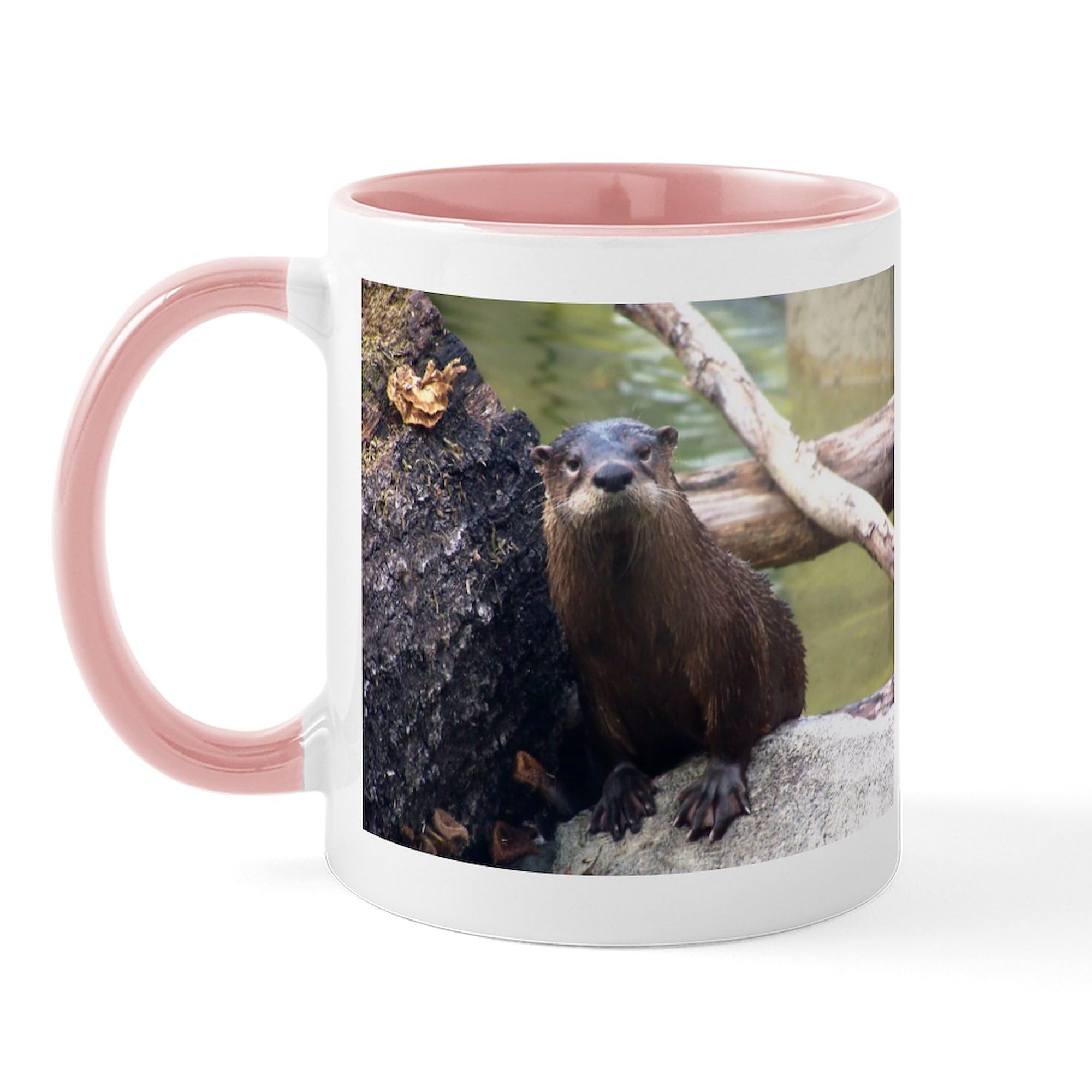 11 oz (325 ml) Ceramic Coffee Mug with River Otter Design - Perfect for Tea, Hot Chocolate & Office Use - Dishwasher & Microwave Safe