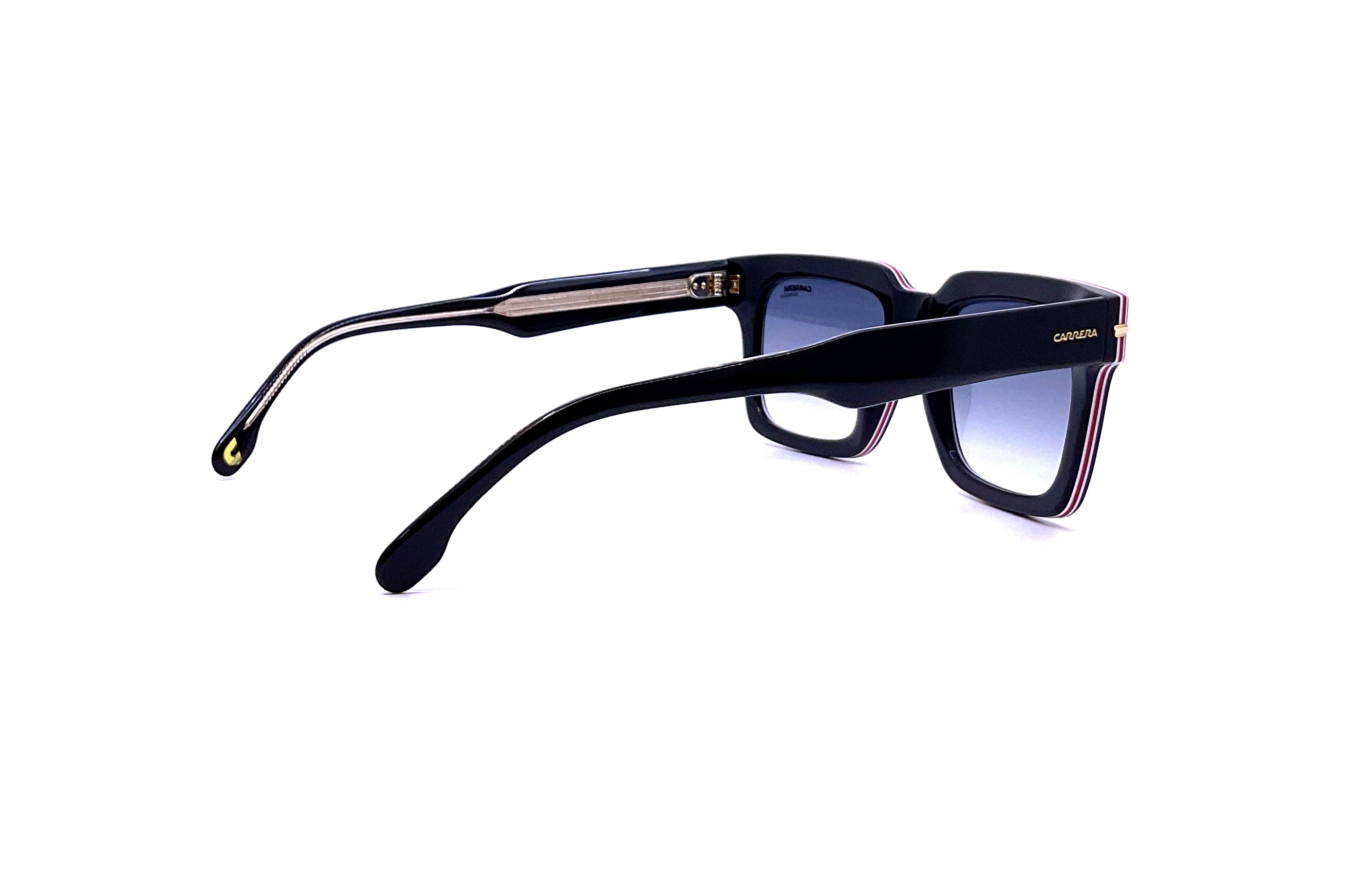 Carrera 316_S Striped Black Sunglasses - Polarized UV Protection for Men & Women - Perfect for Driving, Running, and Outdoor Activities
