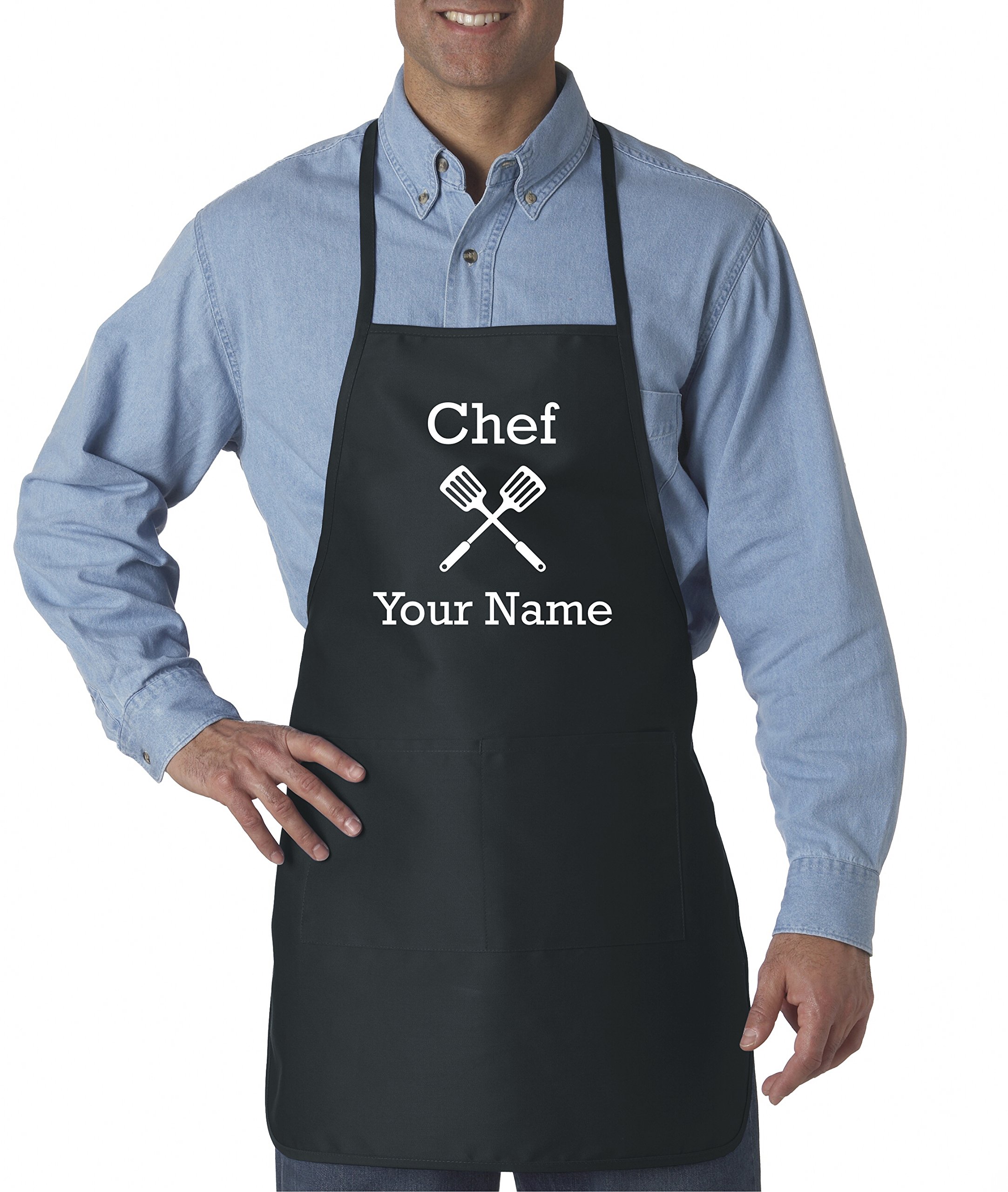 Personalized Chef’s Cooking Apron for Men & Women - Custom Funny Kitchen Apron with Name Embroidery | Perfect for Cooking, Grilling & Baking at Home
