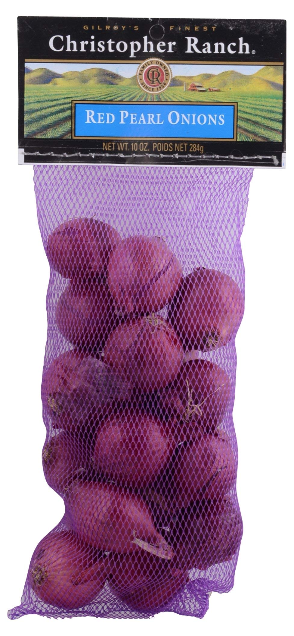 Christopher Ranch Red Pearl Onions, 10 oz (283g) - Premium Gourmet Cooking Onions for Salads, Roasting & Pickling - Perfect for Soups, Stews & Gourmet Recipes