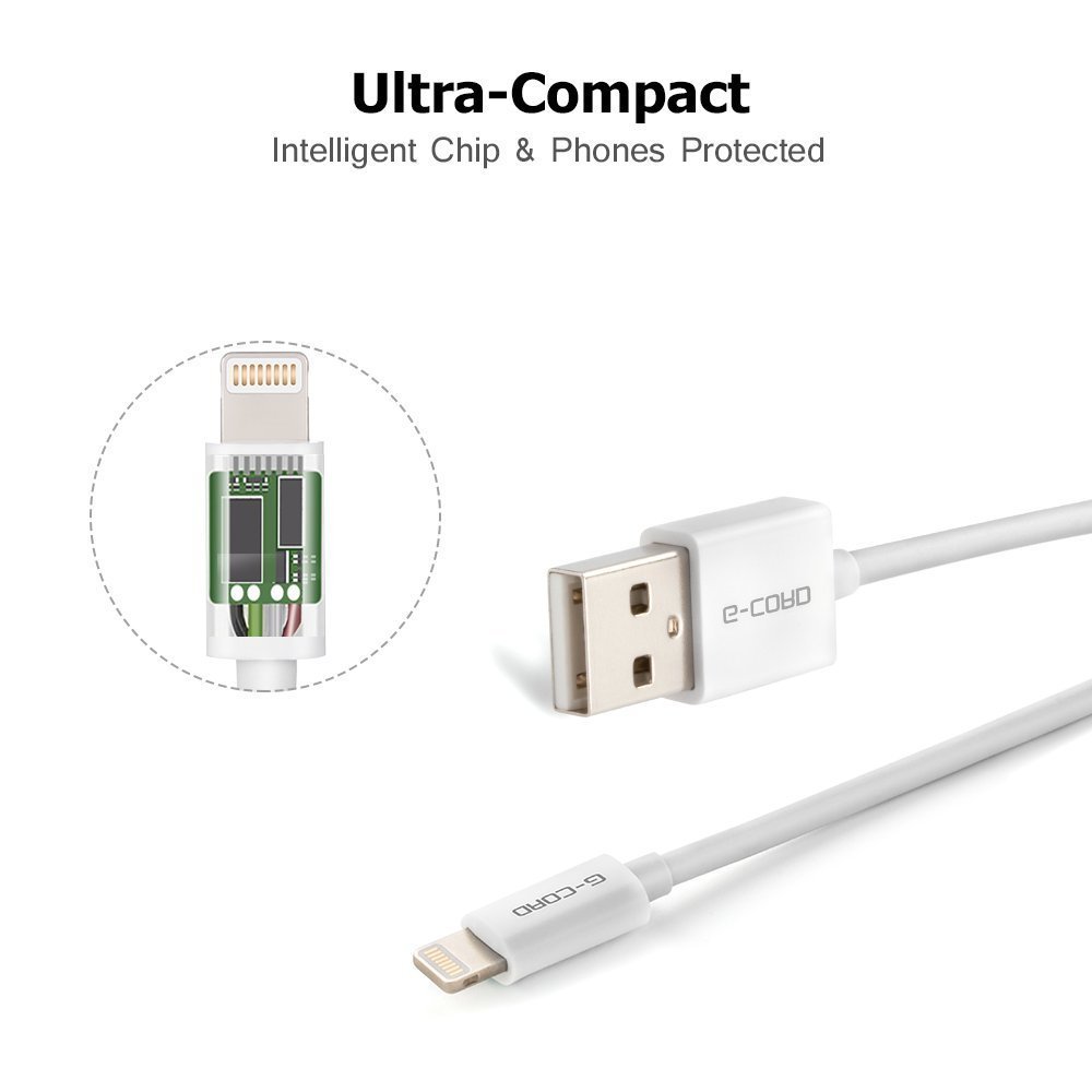 Apple MFI Certified Short Lightning to USB Charging and Sync Cable (5 Pack, 7 Inch) - Fast Charging & Data Transfer for iPhone, iPad - Perfect for Travel, Car, Office & Home Use