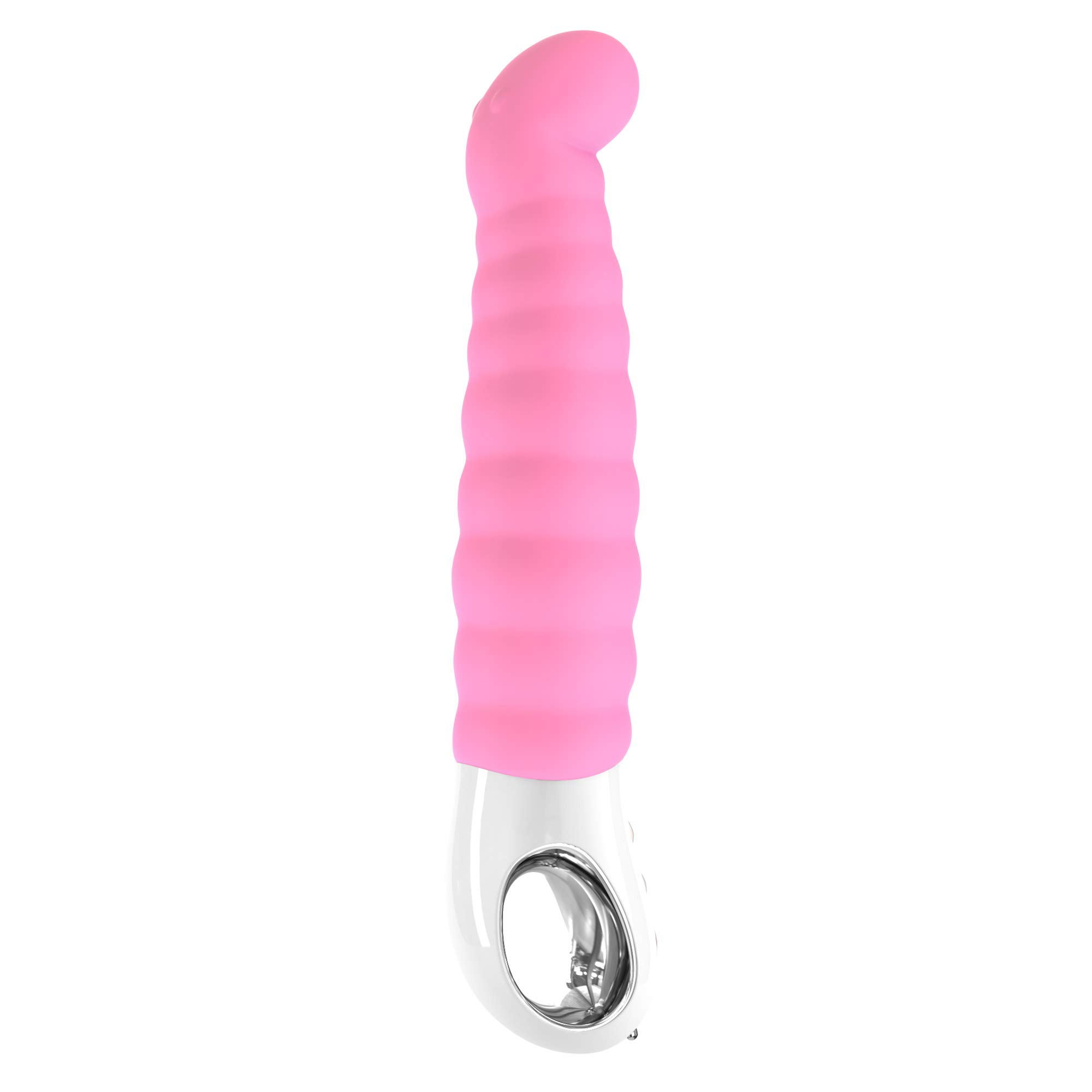 Premium Rechargeable Silicone Vibrator - FUN FACTORY G5 Series Luxury Adult Toy for Women & Men | Waterproof, Body-Safe Dildo with Powerful Vibrations | Perfect for Couples Play, Solo Pleasure & Sensual Exploration (Patchy Paul Pink)