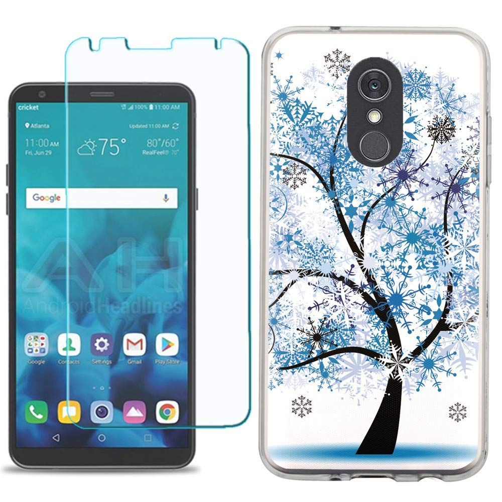LG Stylo 4 Case with Screen Protector - Snowflake Design for Daily Protection
