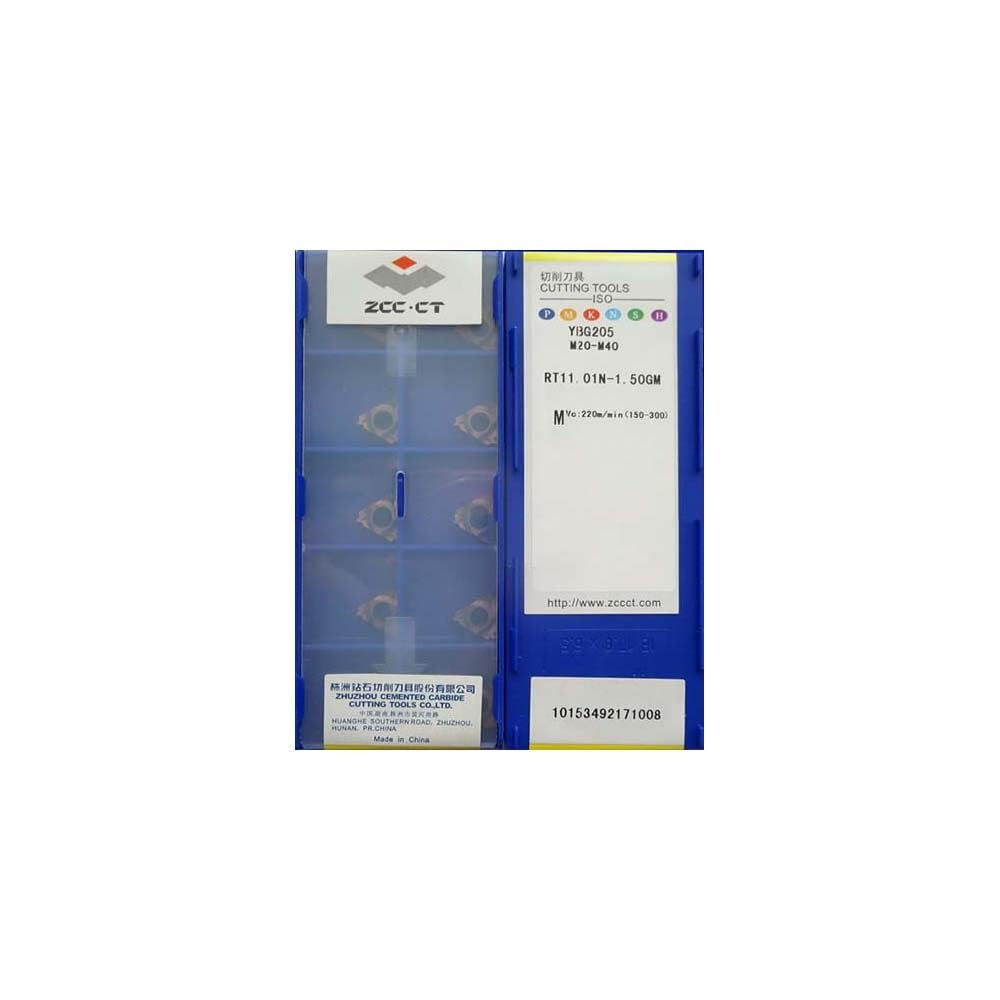 Original ZCC CT 100% Genuine RT11 RT11.01 RT11.01N 1.50GM RT11.01N-1.50GM YBG205 Carbide Turning Insert - Perfect for CNC Lathe Machining, Metalworking & Industrial Applications