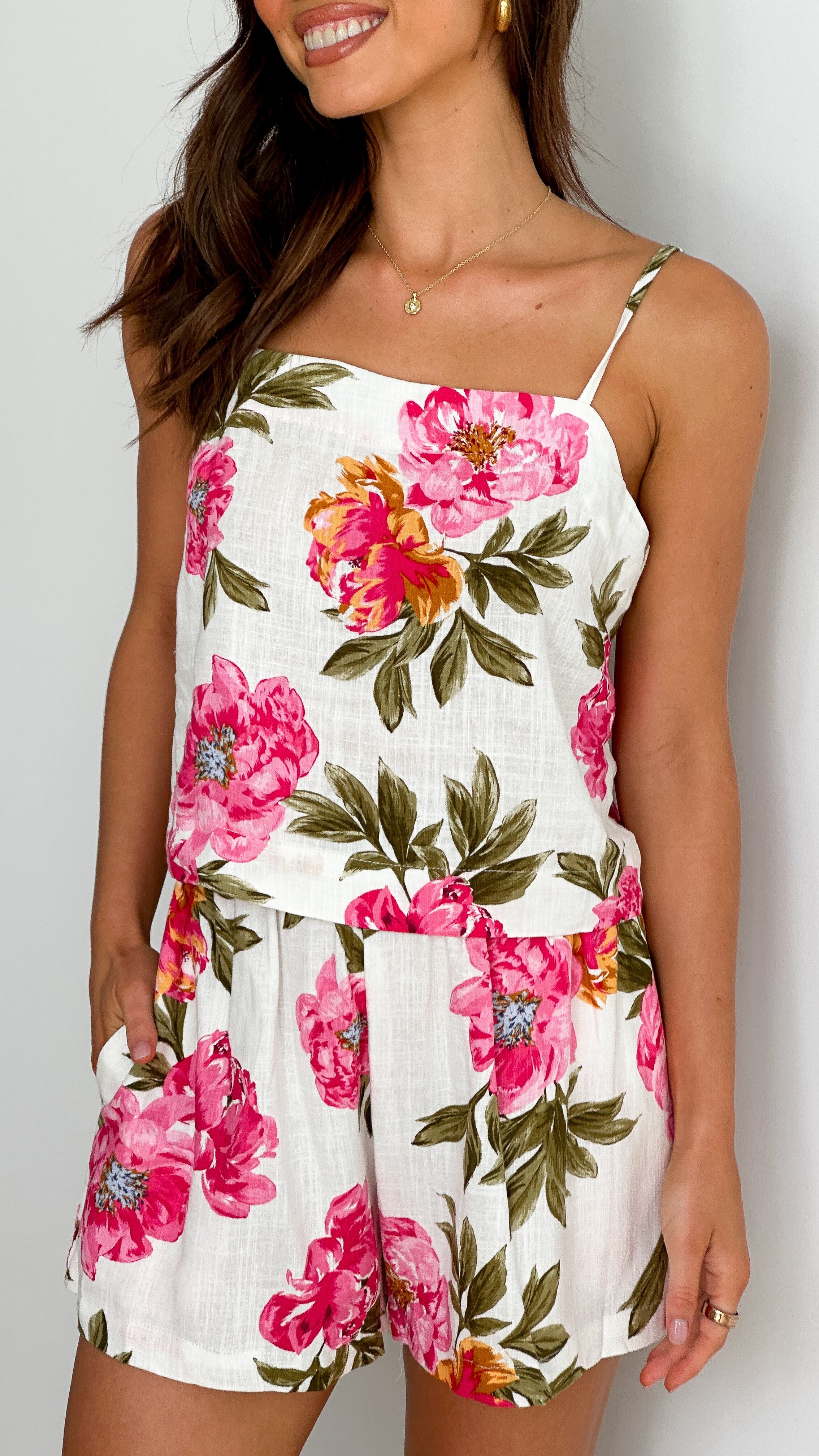 Caimbrie Shorts for Women - Bonita Floral Print High Waist Summer Shorts | Casual Comfort & Style for Beach, Vacation, and Everyday Wear