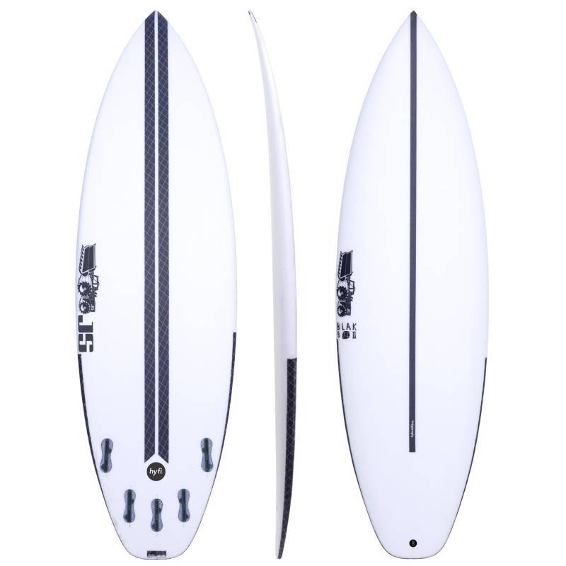 JS Industries Blak Box 3 6'0 Squash Tail HYFI Surfboard with 5 FCS II Fin System (34.6L) - Perfect for Performance Surfing and Wave Riding