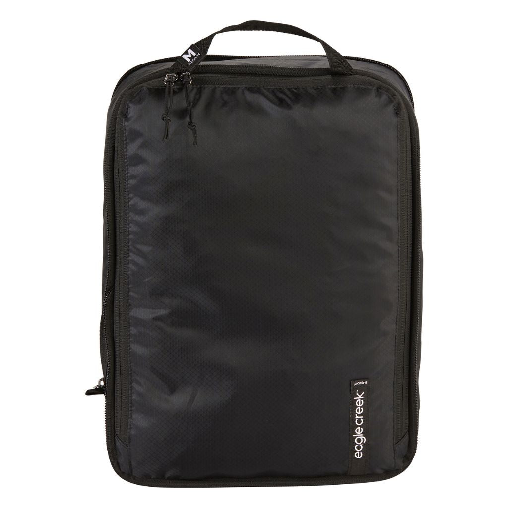 Eagle Creek PACK IT ISALOTE Medium Compression Packing Cubes - Black | Travel Organizer for Suitcases, Backpacks & Carry-On Luggage