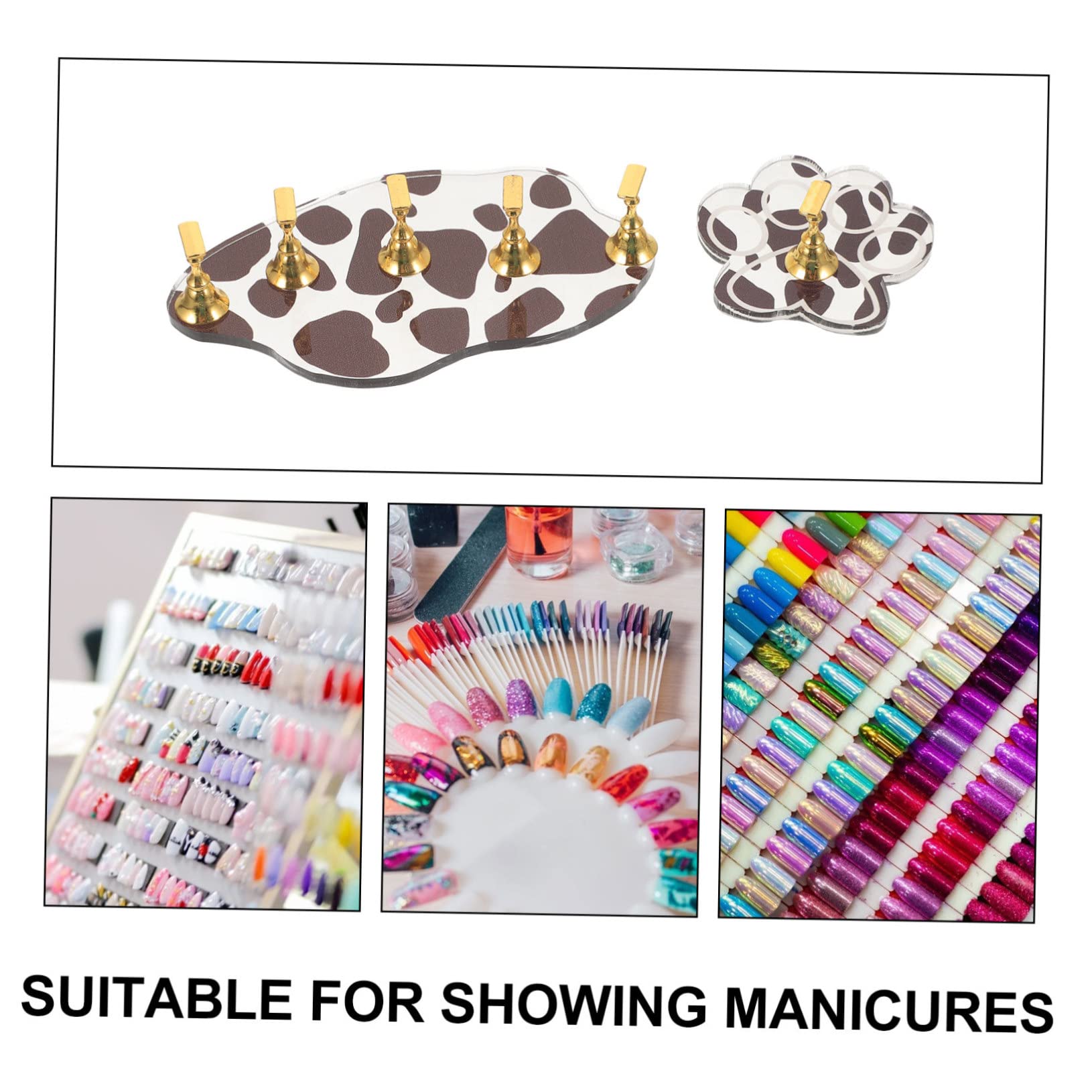 FOMIYES Magnetic Nail Stands for Nail Art Display - 2 Pack Professional Nail Polish Holders for Salon, School & Home Manicure Practice - Perfect for Nail Artists, Students and DIY Enthusiasts