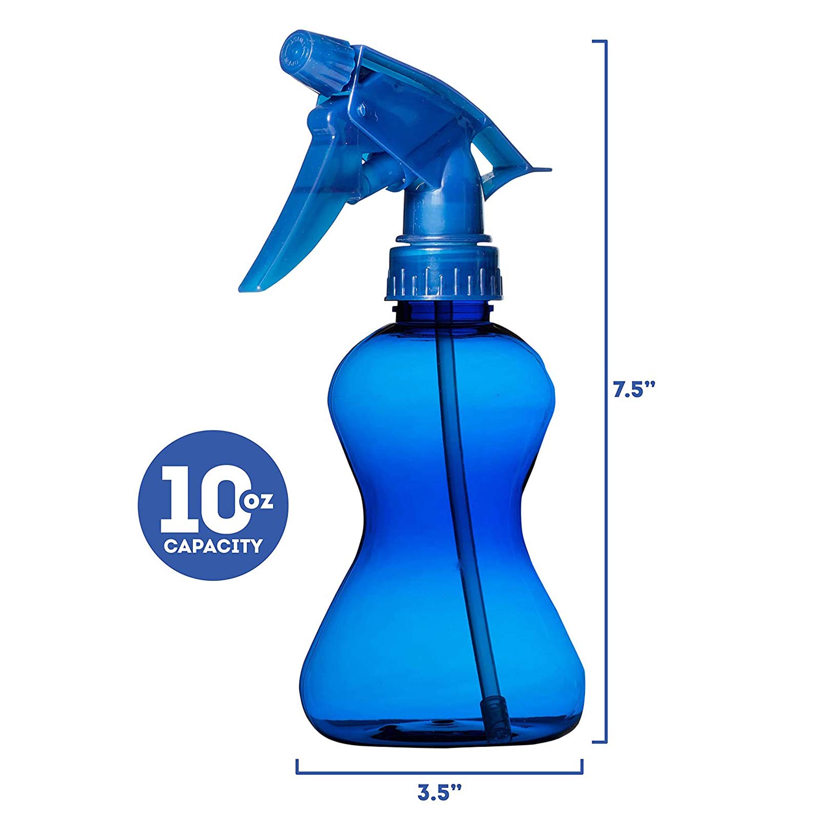 120 Pack Spray Bottles Bulk - 10 Oz Empty Plastic Spray Bottles for Hair, Cleaning, Plants & DIY Projects - Fine Mist Sprayer (20 x 6-Packs: 40 Blue, 40 Red, 40 Purple) - Perfect for Salons, Home Cleaning & Gardening