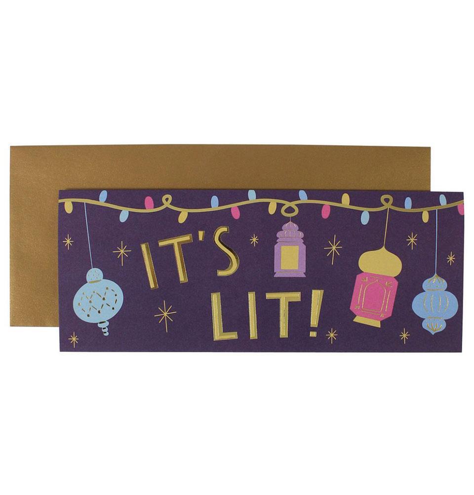Hello Holy Days It's Lit Greeting Card - Funny Christmas Holiday Card for Friends & Family - Perfect for Office Parties, Secret Santa & Festive Celebrations