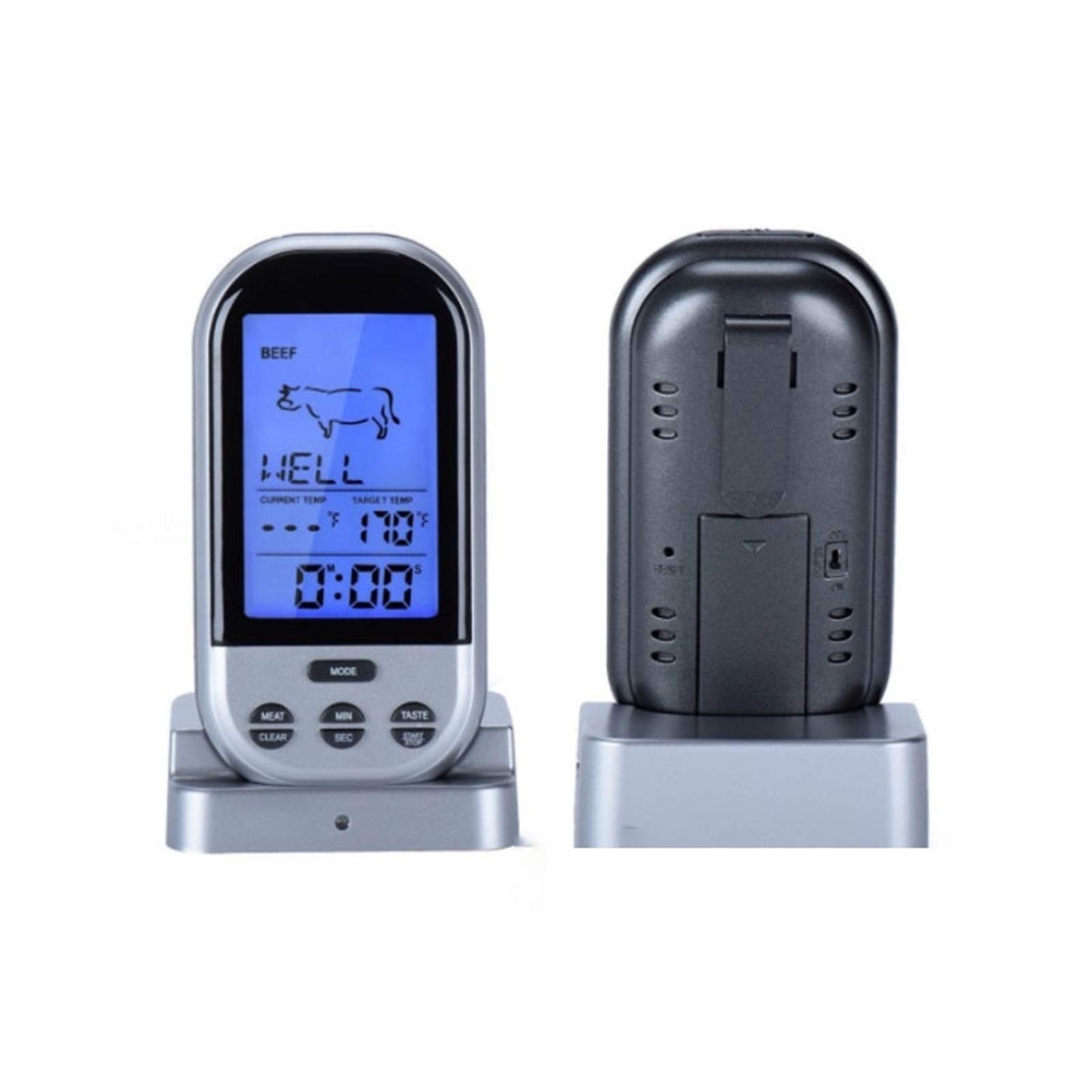 Digital Meat Thermometer with Touchscreen - Instant Read Food Thermometer for Grilling, Smoking, BBQ, Oven & Frying Pan - Backlit LCD Display with Timer & Temperature Modes | Perfect for Cooking Steak, Chicken, Fish & Baking